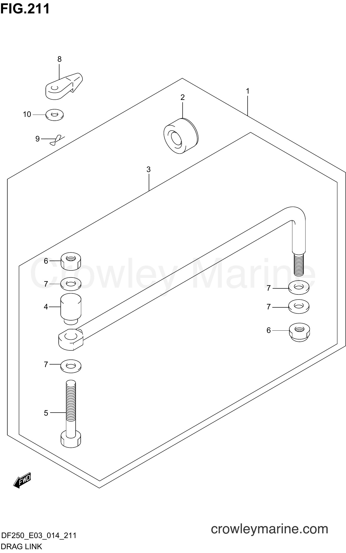 Suzuki Marine DF200 410001~ - DRAG LINK