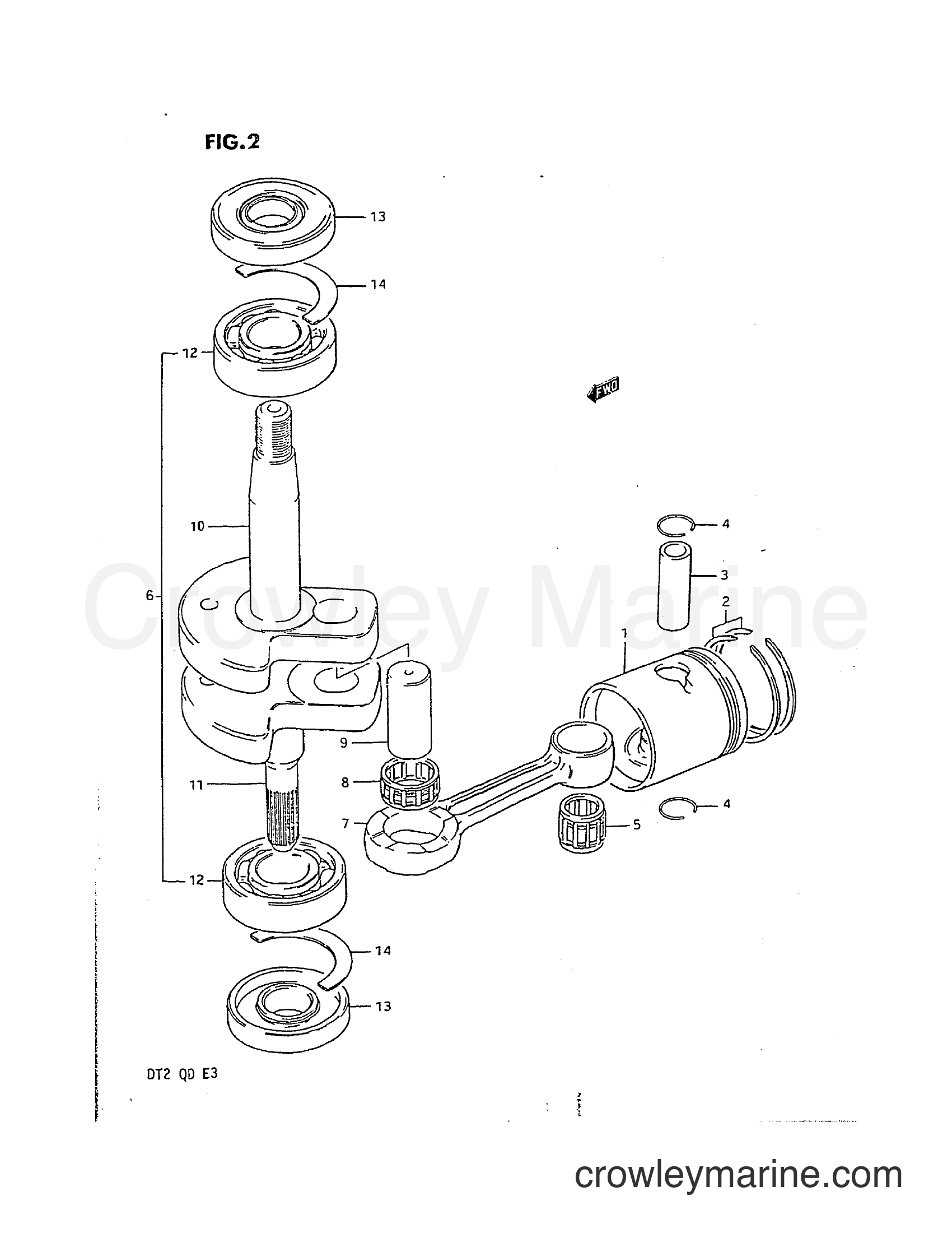 Suzuki Marine DT2 - CRANKSHAFT