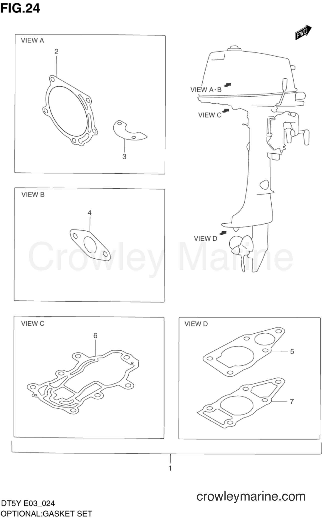 Suzuki Marine DT5Y - OPTIONAL : GASKET SET