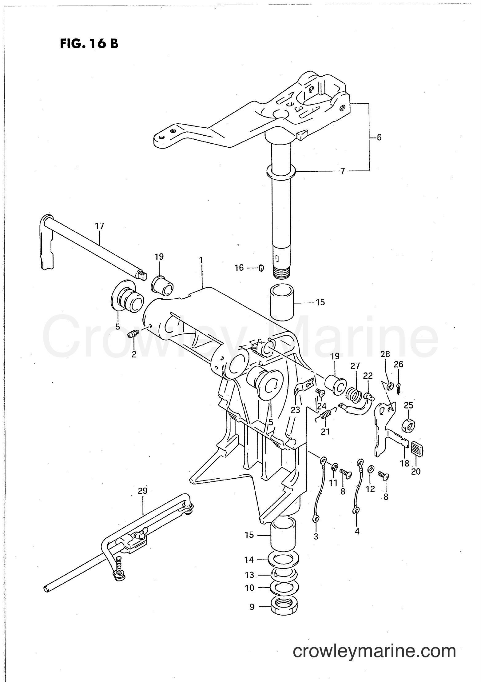 Suzuki Marine PU85 - SWIVEL BRACKET (MODEL:96,97)