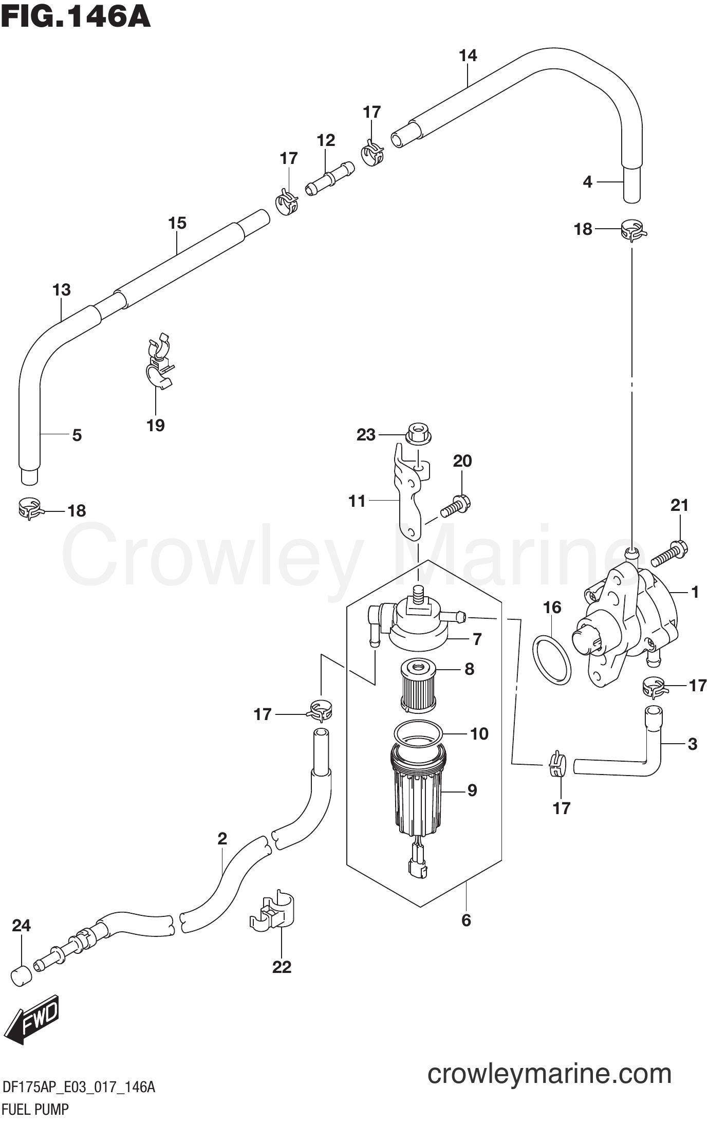 Suzuki Marine DF150AP 710001~ - FUEL PUMP (DF150AP E03)