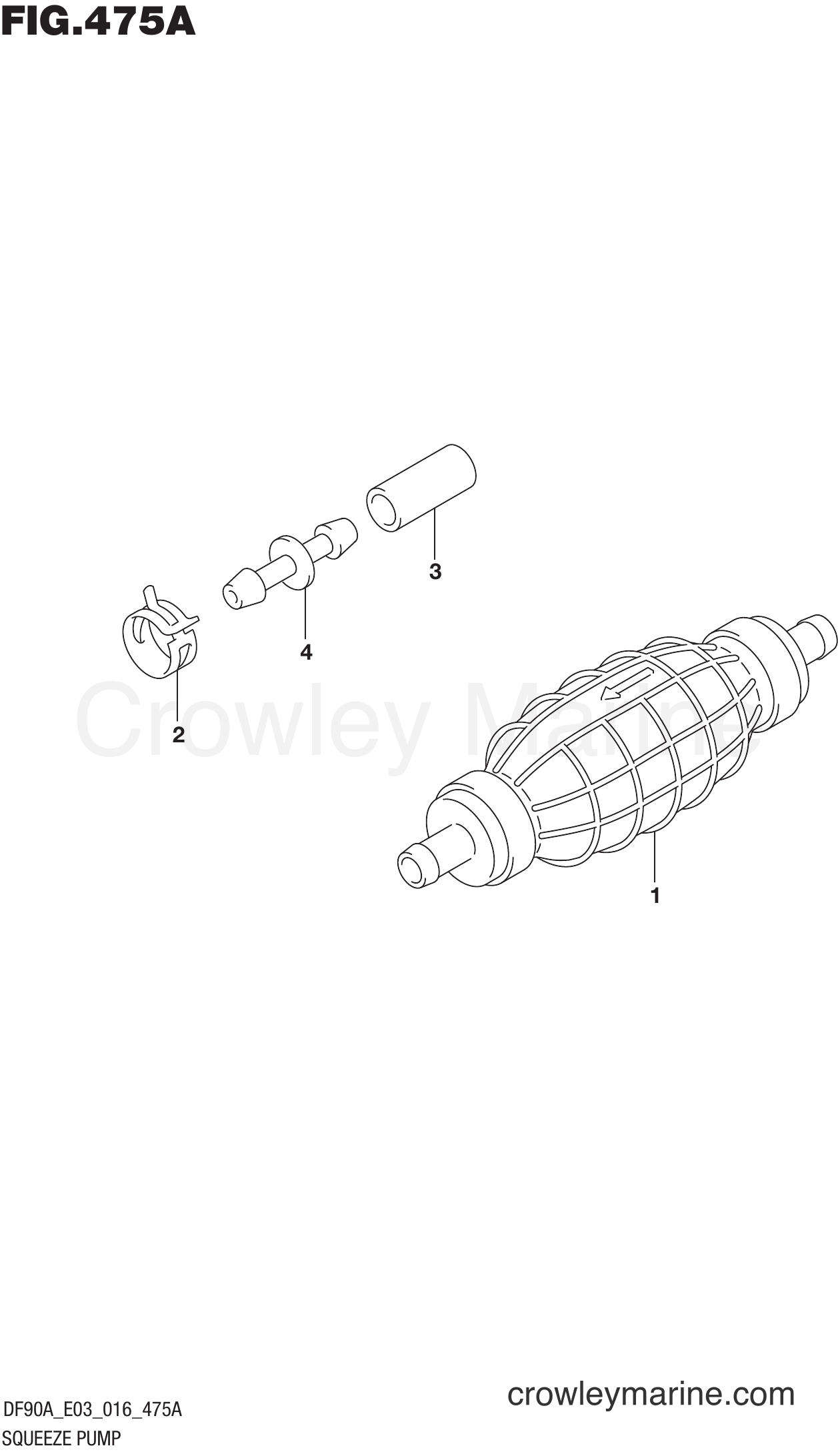 Suzuki Marine DF90A 610001~ - SQUEEZE PUMP