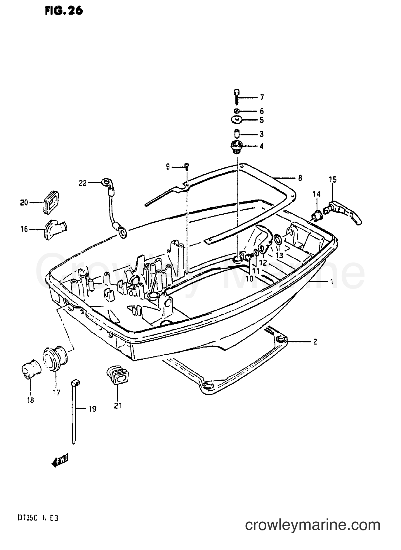 Suzuki Marine DT35 - LOWER COVER