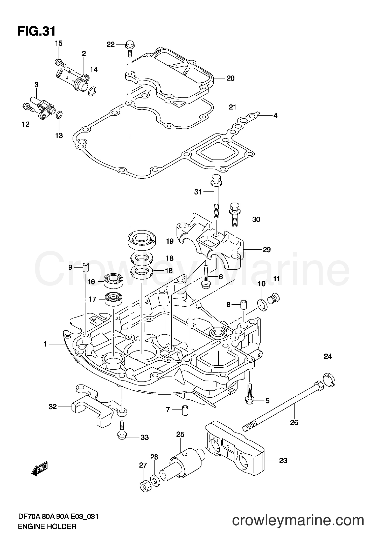 Suzuki Marine DF90A - ENGINE HOLDER