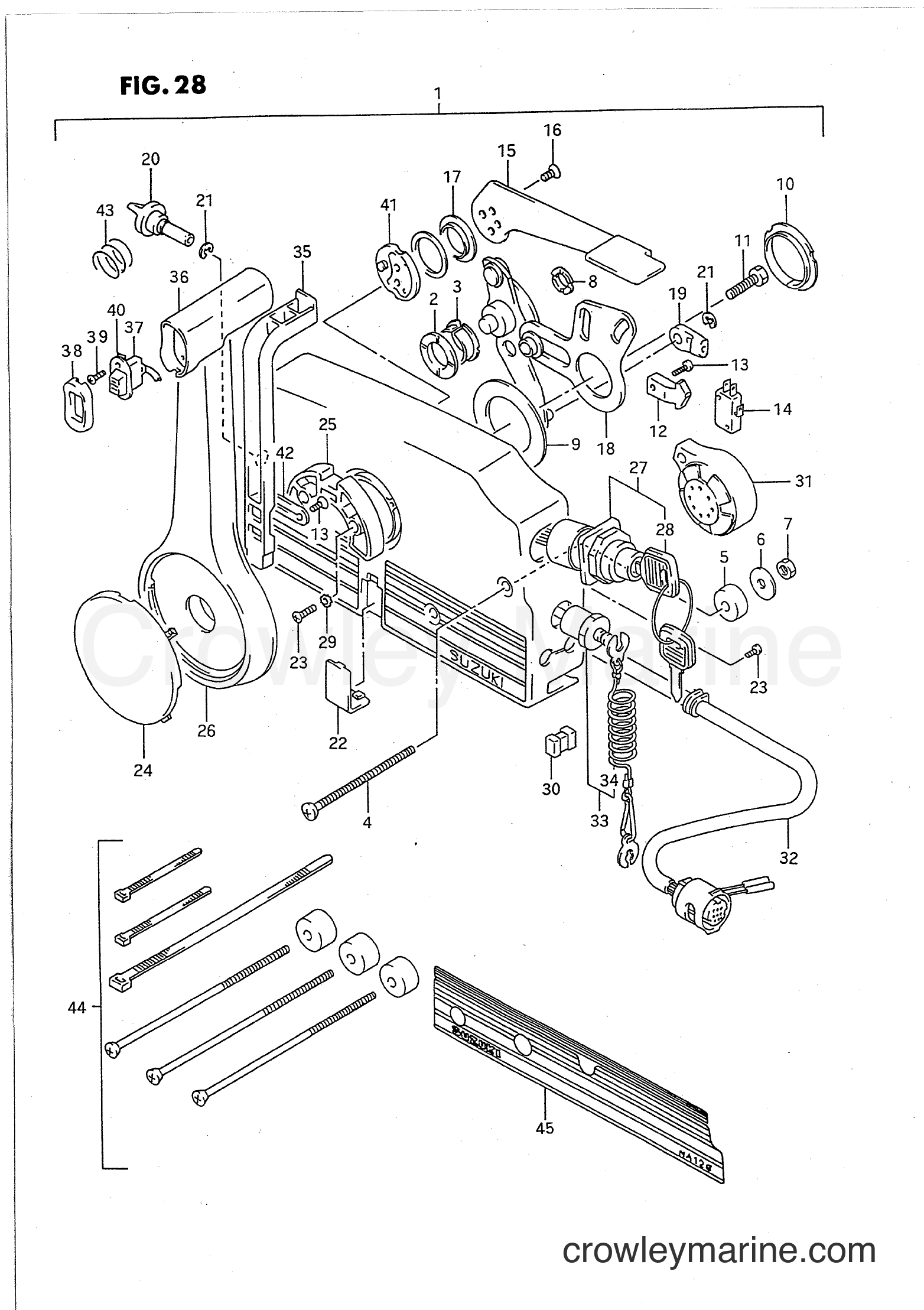 Suzuki Marine PU140 - REMOTE CONTROL BOX (MODEL:93~96)