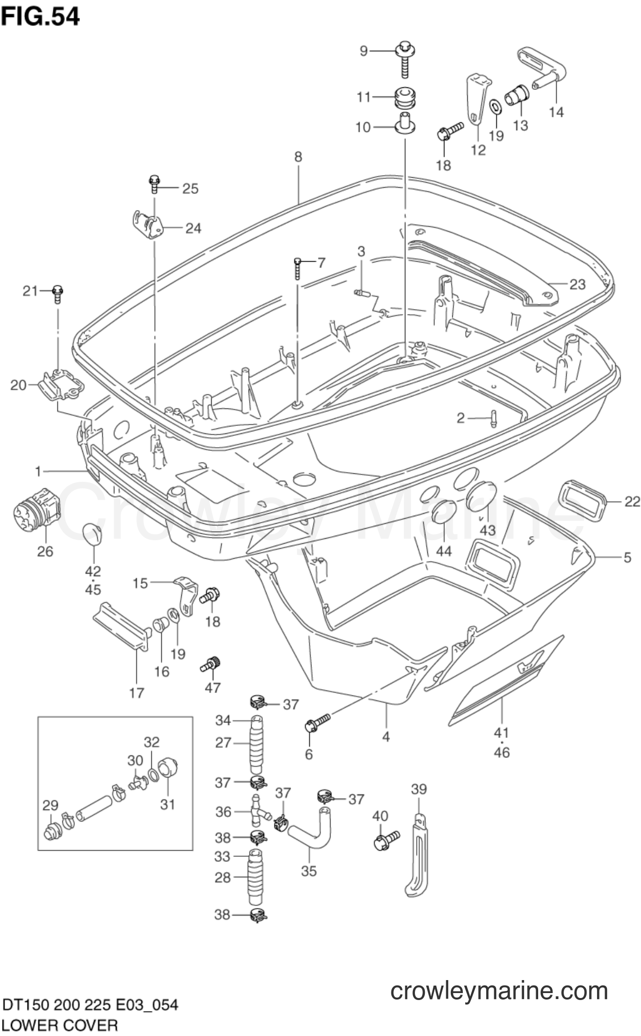 Suzuki Marine DT150G - LOWER COVER