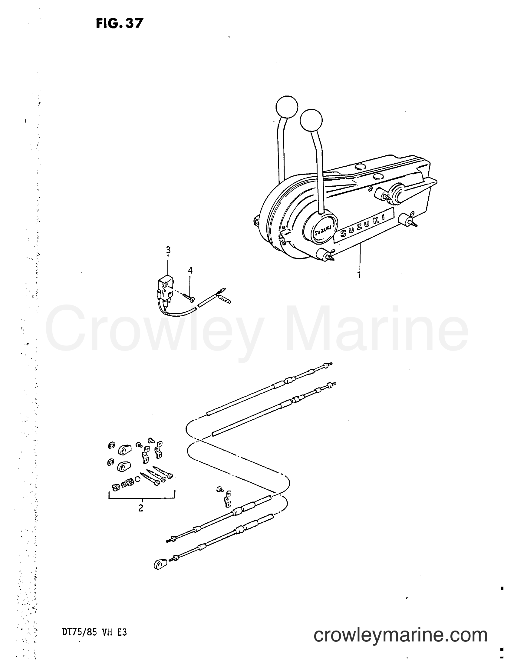 Suzuki Marine DT85 - OPT : REMOTE CONTROL
