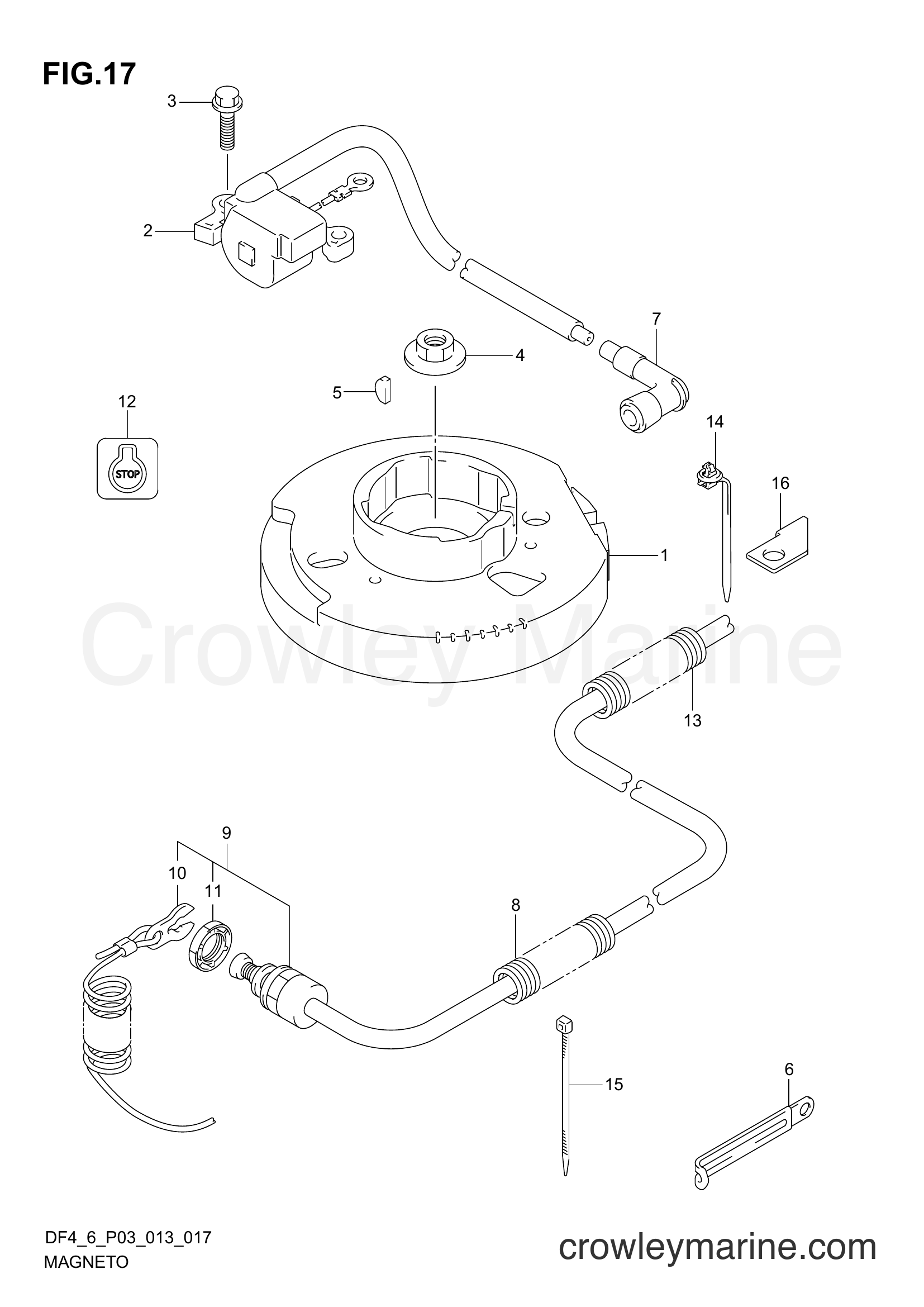 Suzuki Marine DF4 00402F-310001~ - MAGNETO