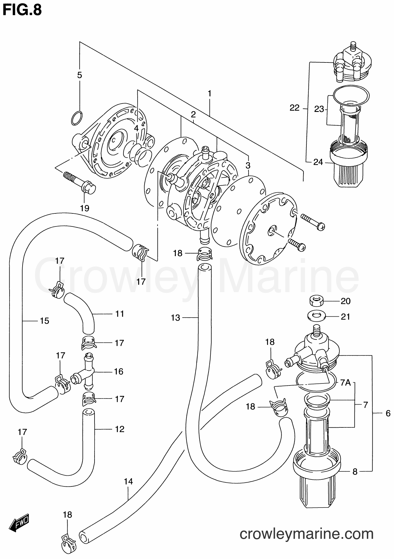 Suzuki Marine DT100 - FUEL PUMP (~MODEL:95)