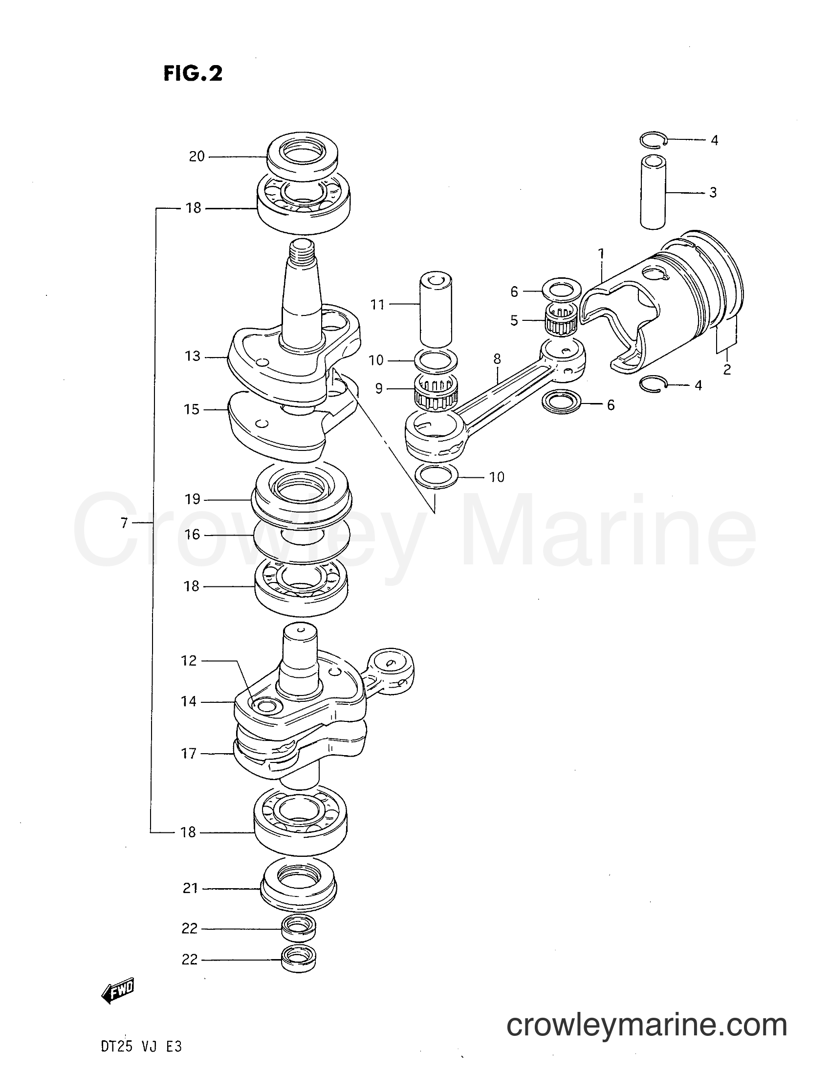 Suzuki Marine DT25 - CRANKSHAFT