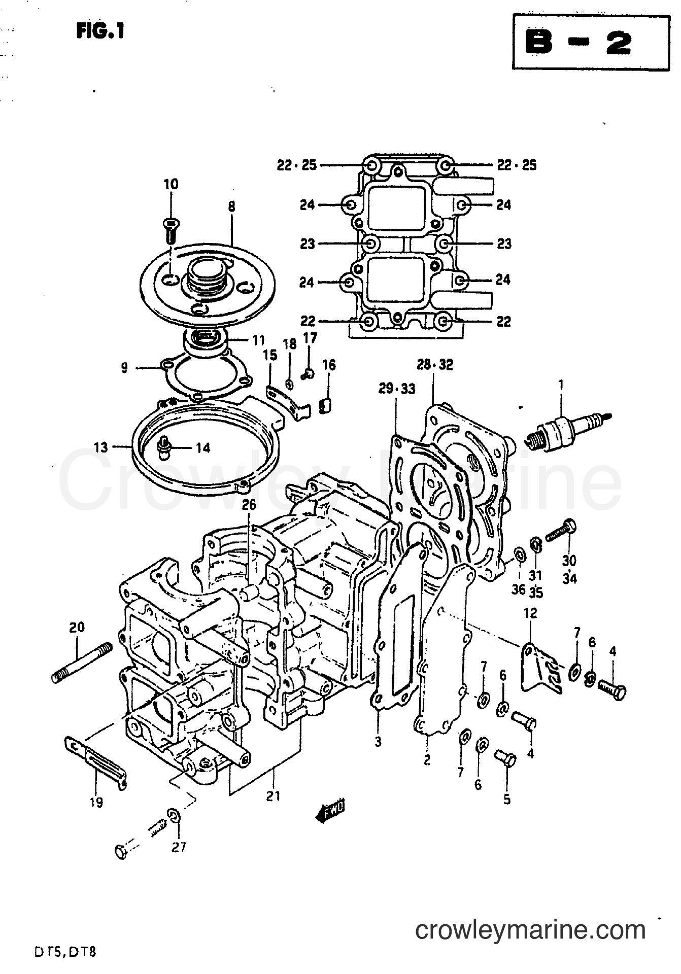 Suzuki Marine DT5 - CYLINDER DTS (G/J)