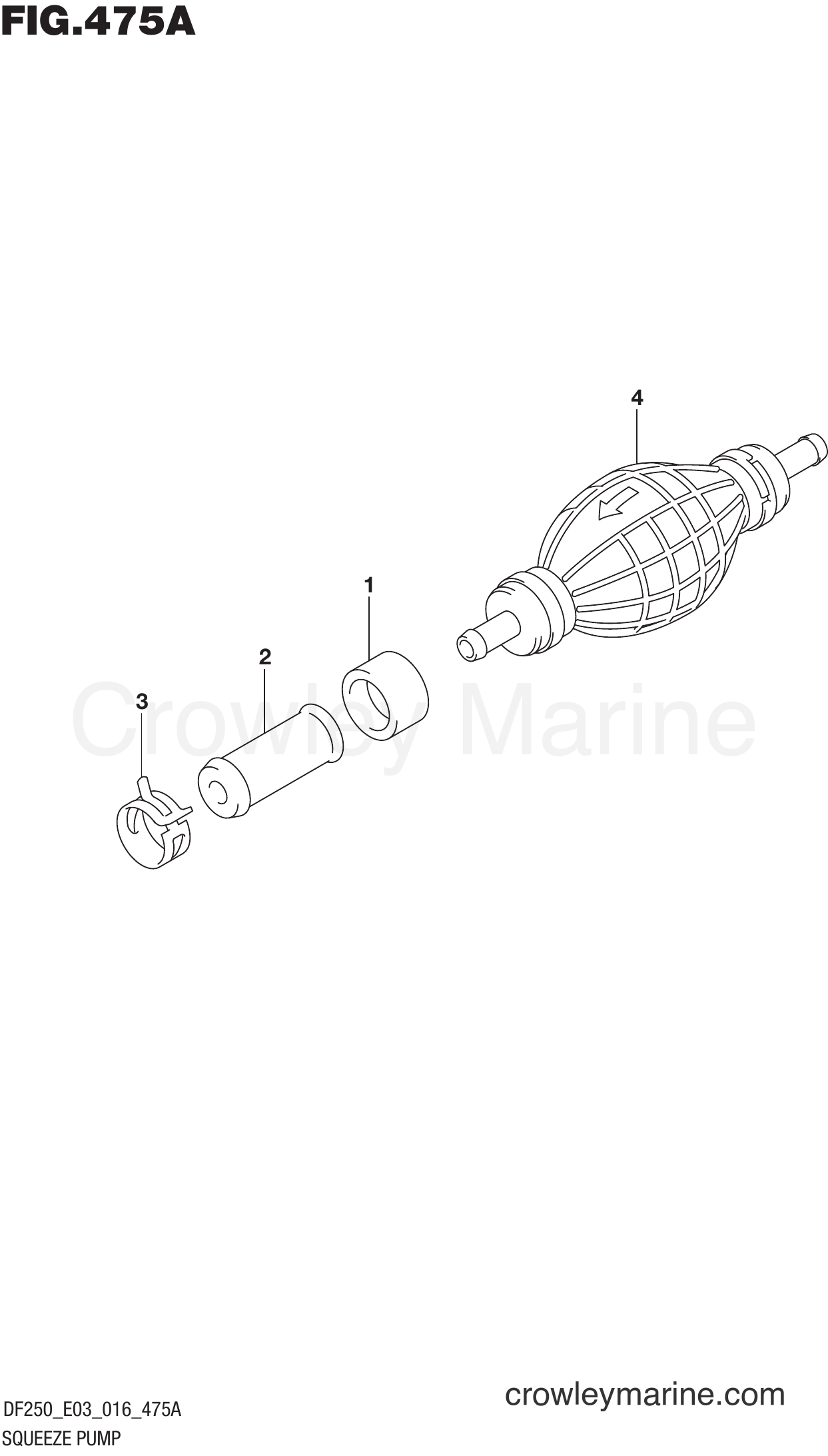 Suzuki Marine DF250T 610001 - SQUEEZE PUMP