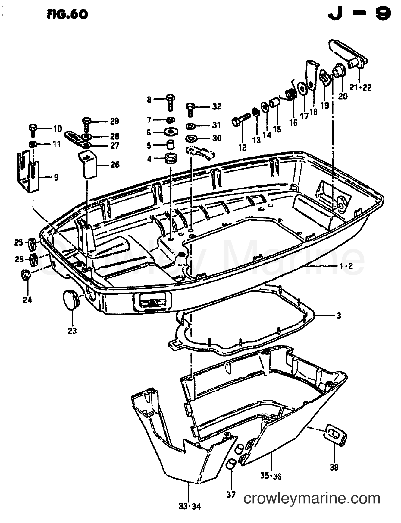 Suzuki Marine DT65 - LOWER COVER