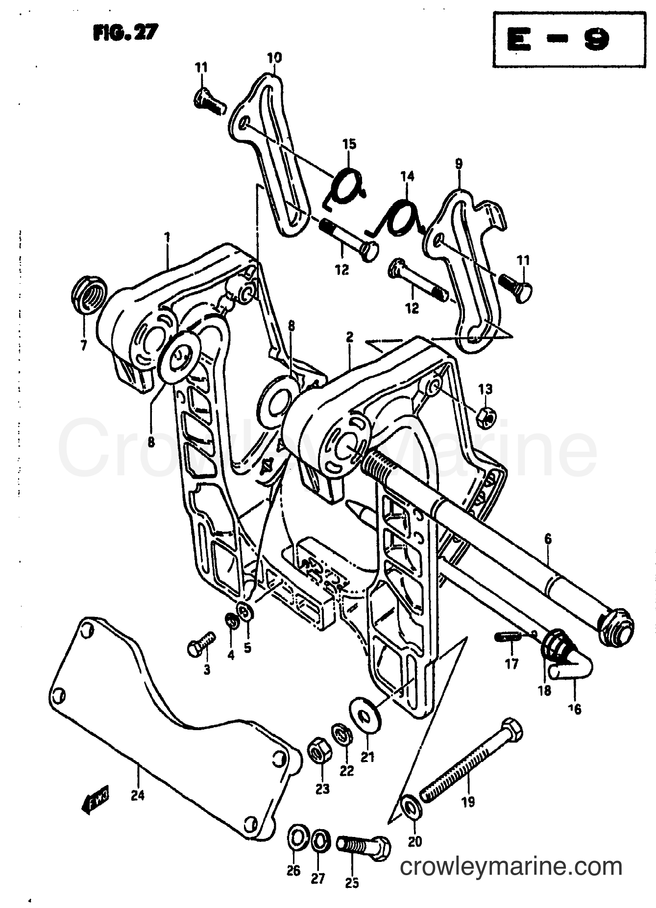 Suzuki Marine DT50 - CLAMP BRACKET (DT65)