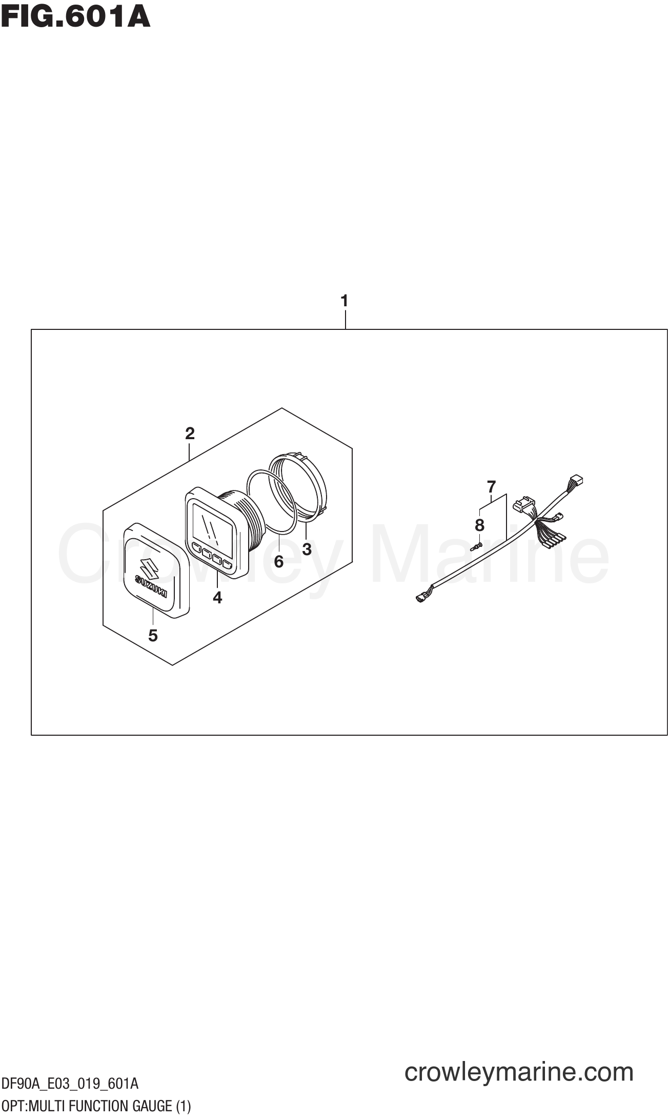 Suzuki Marine DF70A 910001~ - OPT:MULTI FUNCTION GAUGE (1)