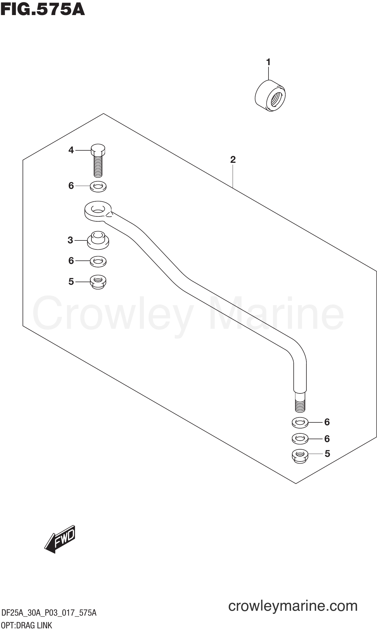 Suzuki Marine DF30A 710001~ - OPT:DRAG LINK (DF25A P03)