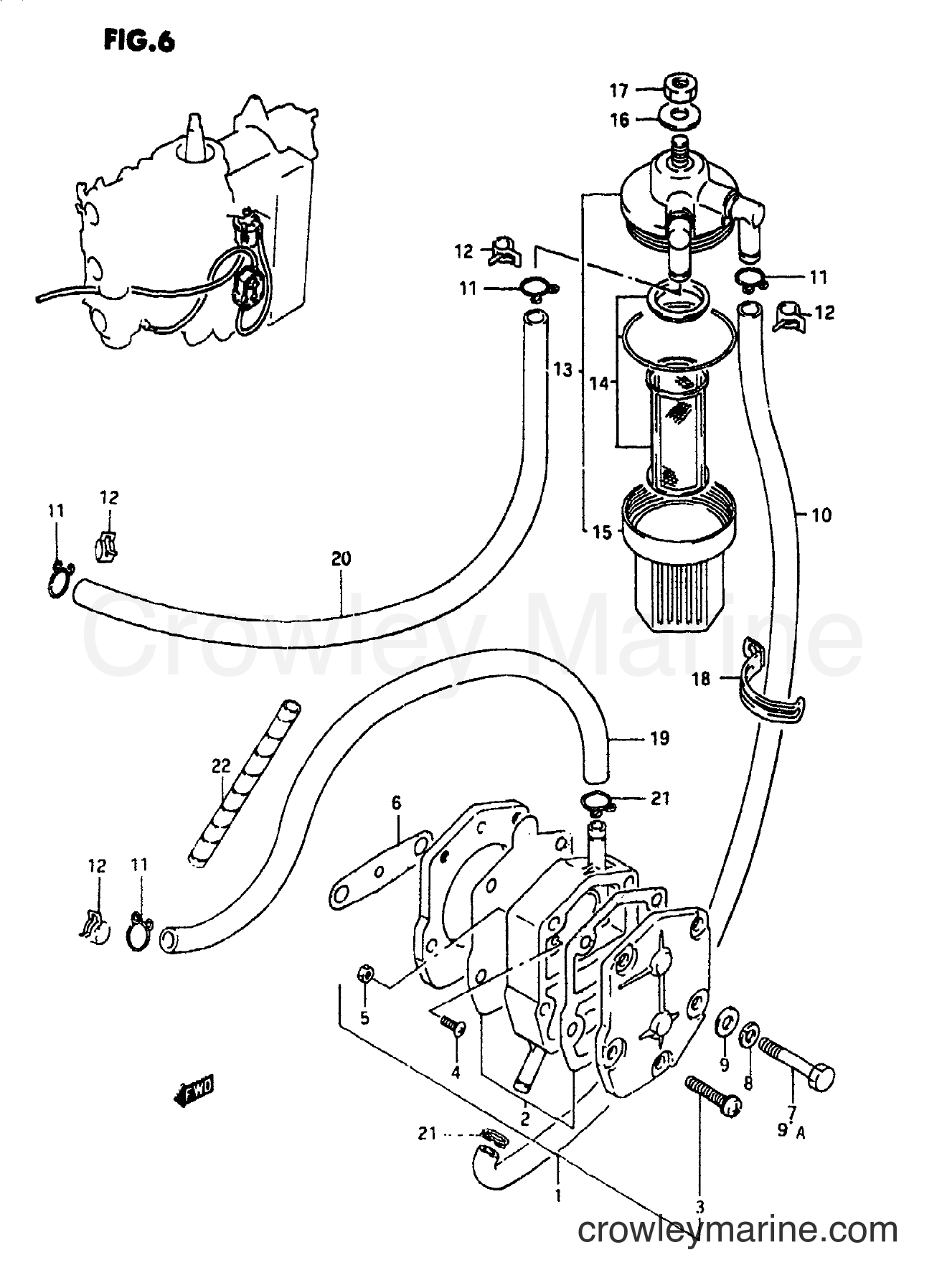 Suzuki Marine DT55 - FUEL PUMP