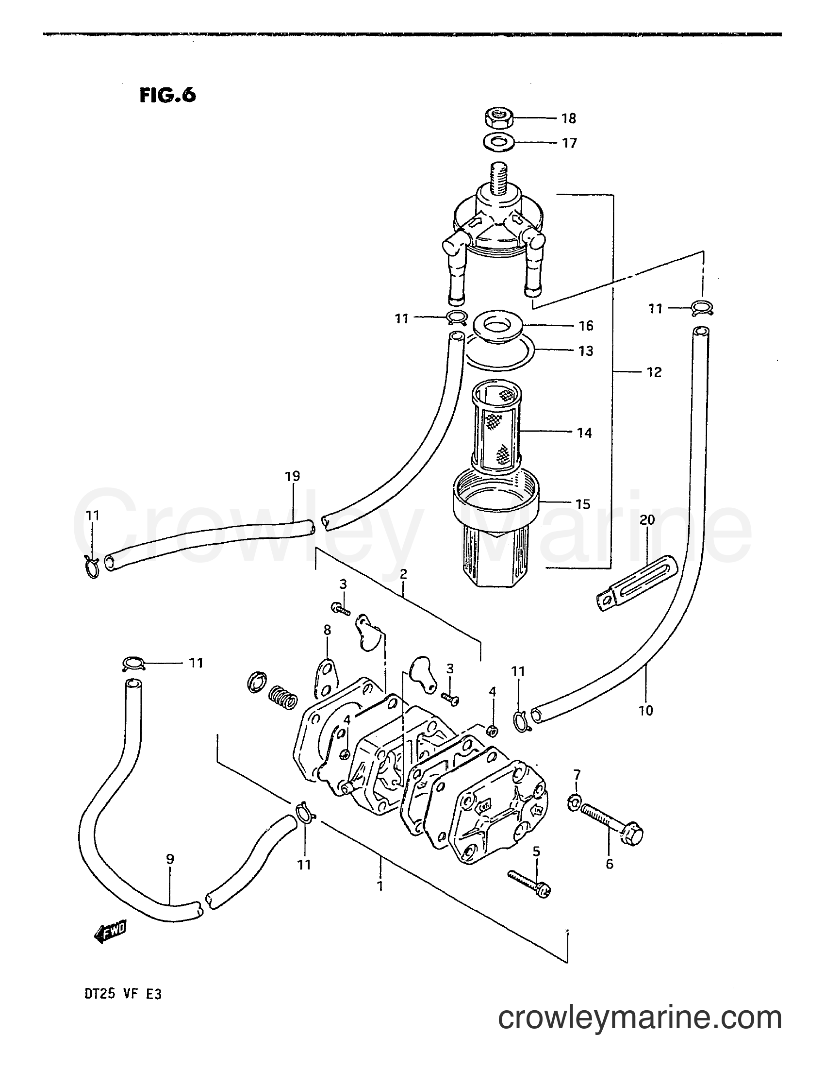 Suzuki Marine DT25 - FUEL PUMP