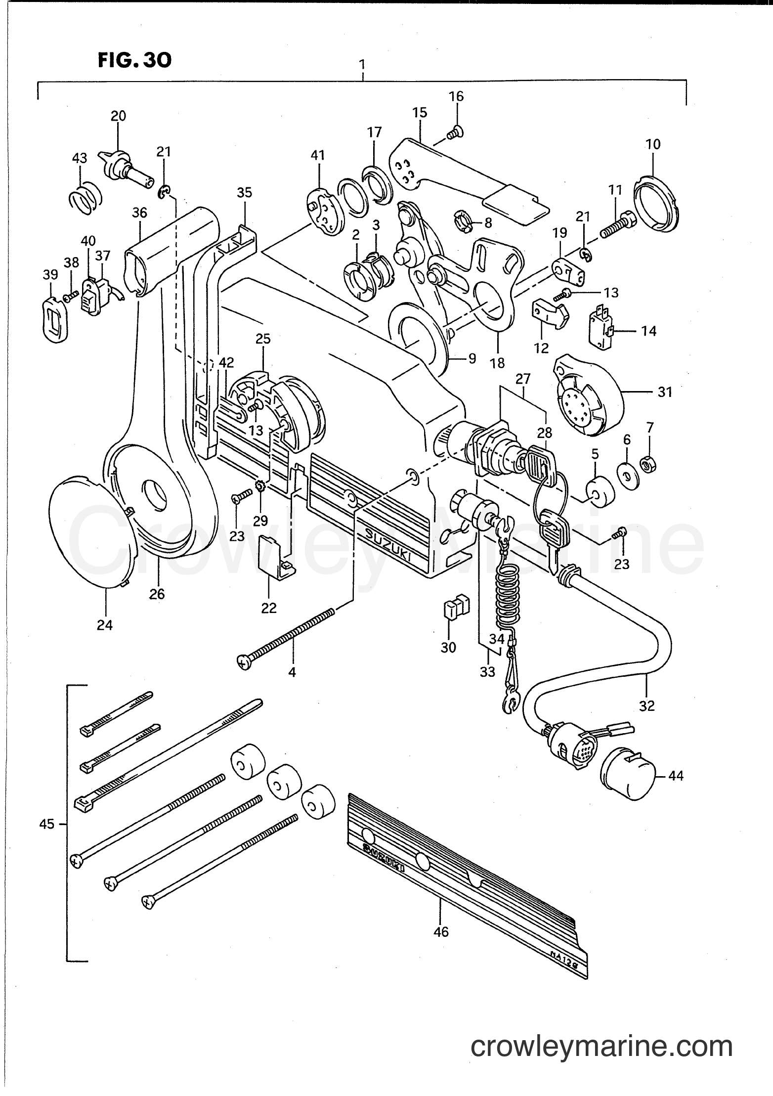 Suzuki Marine PU85 - REMOTE CONTROL (MODEL:93~97)