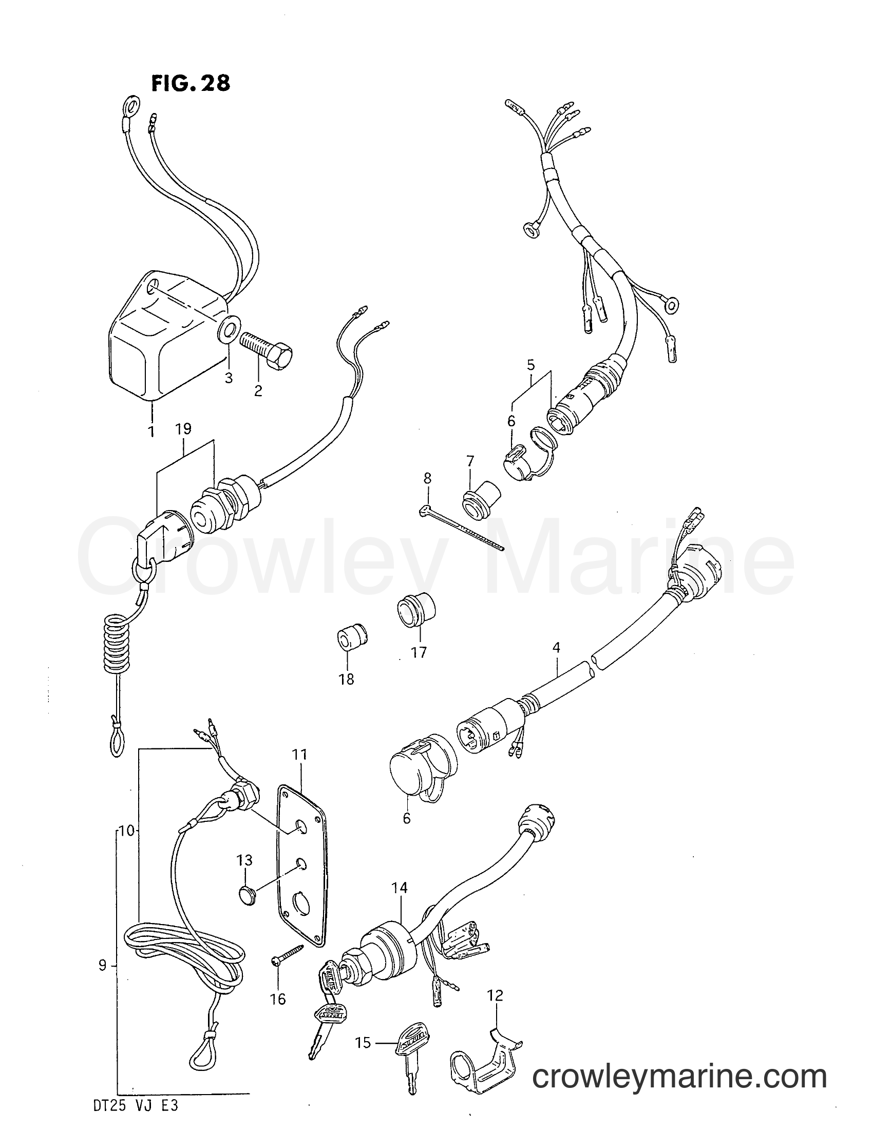 Suzuki Marine DT25 - OPTIONAL : ELECTRICAL (FOR ELECTRIC STARTER)