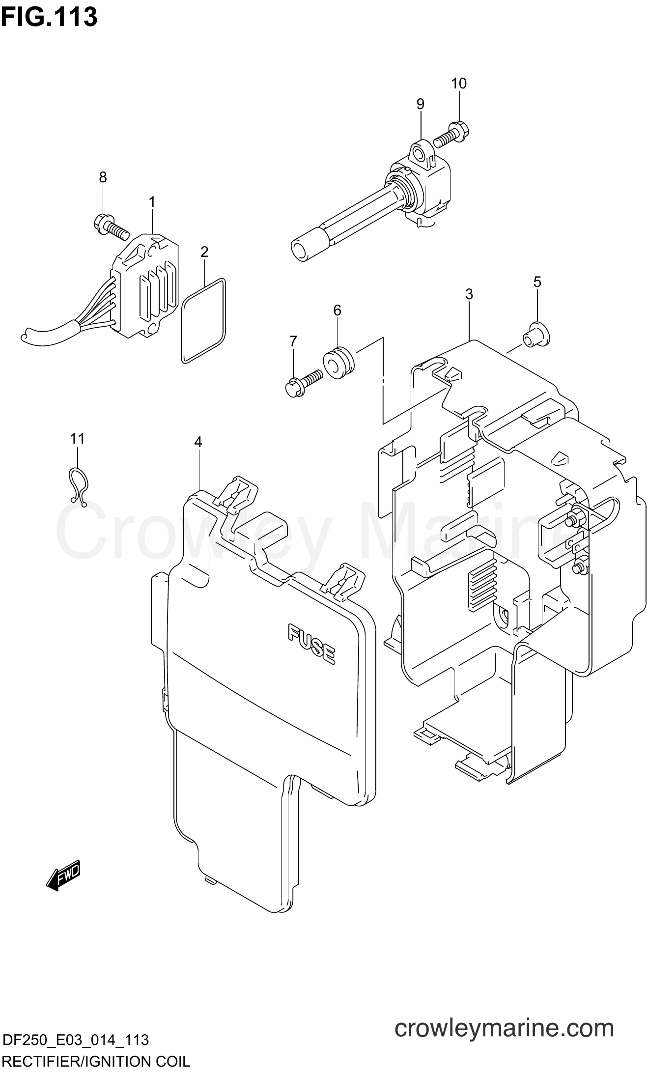 Suzuki Marine DF250 410001~ - RECTIFIER/IGNITION COIL