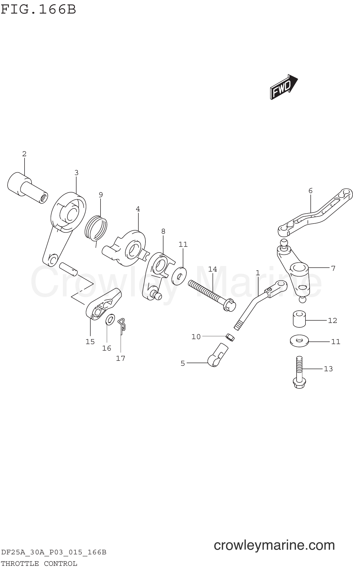 Suzuki Marine DF30ATH 510001~ - THROTTLE CONTROL (DF25AR P03)