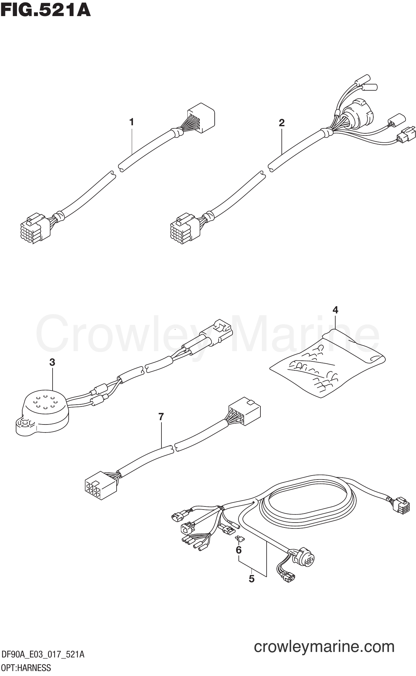 Suzuki Marine DF70A 710001~ - OPT:HARNESS