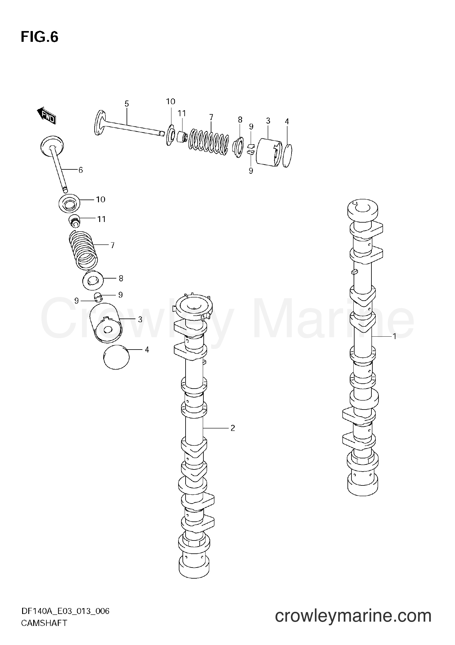 Suzuki Marine DF140A 310001~ - CAMSHAFT