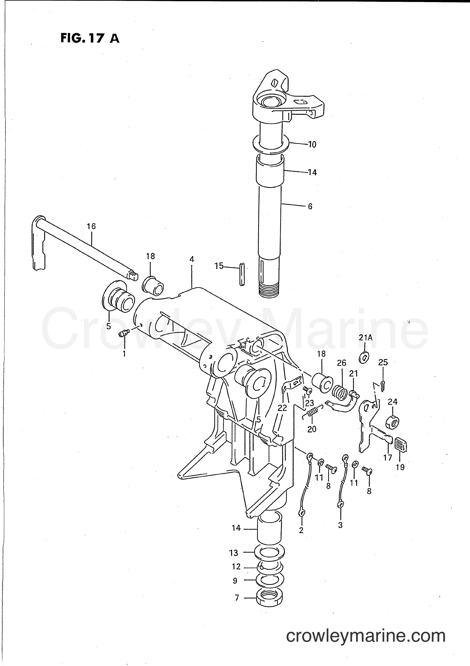 Suzuki Marine PU140 - SWIVEL BRACKET (MODEL:96)