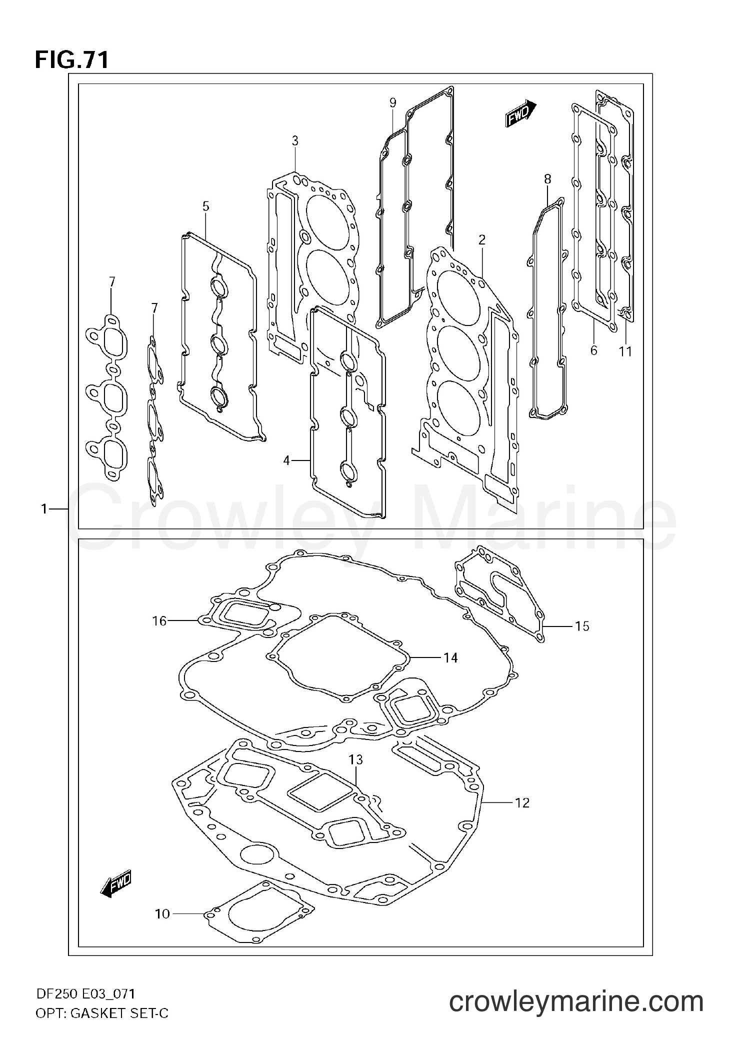 Suzuki Marine DF250Z - OPT:GASKET SET