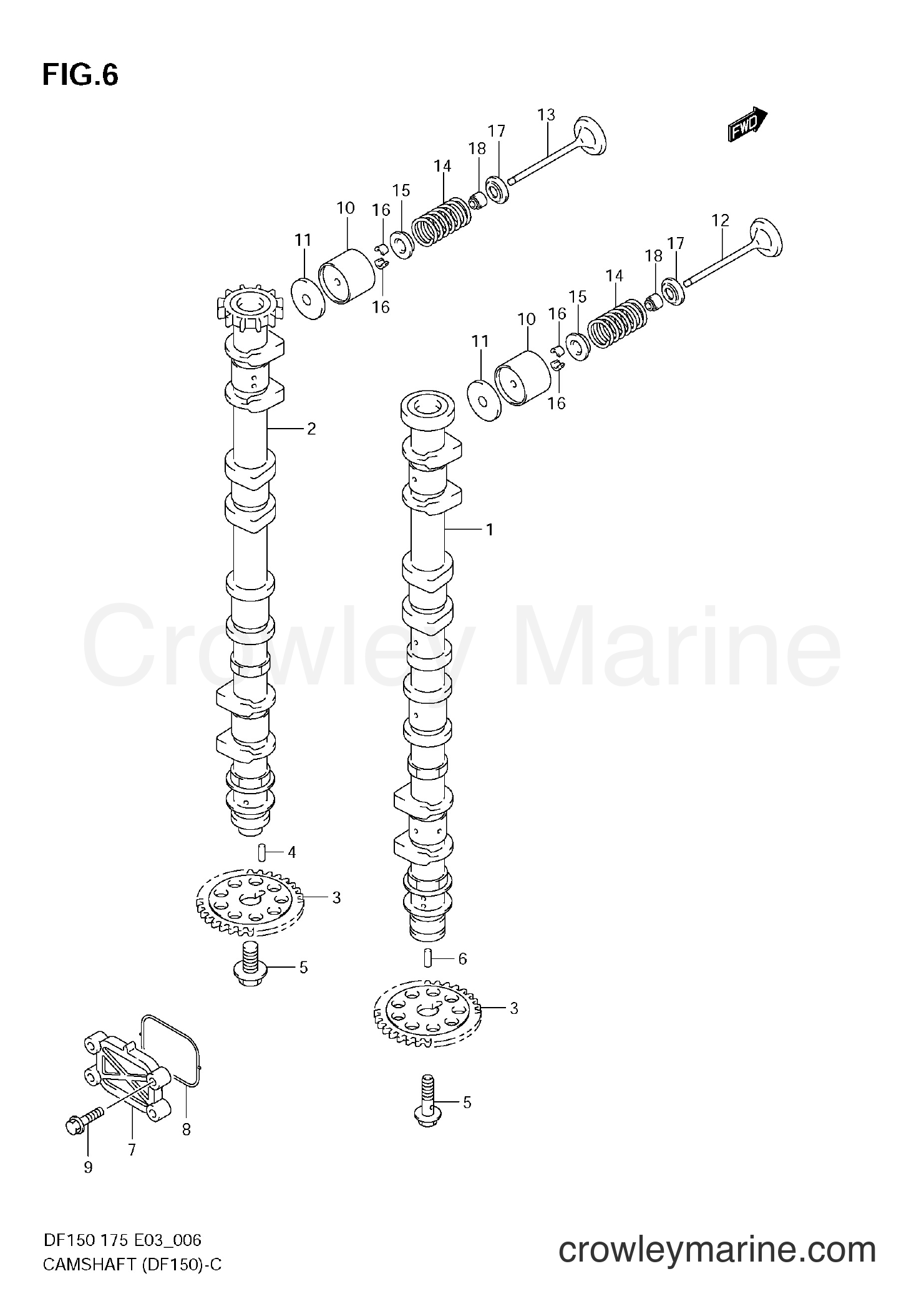 2006 Four-Stroke Outboard 150 - DF150 - CAMSHAFT (DF150)