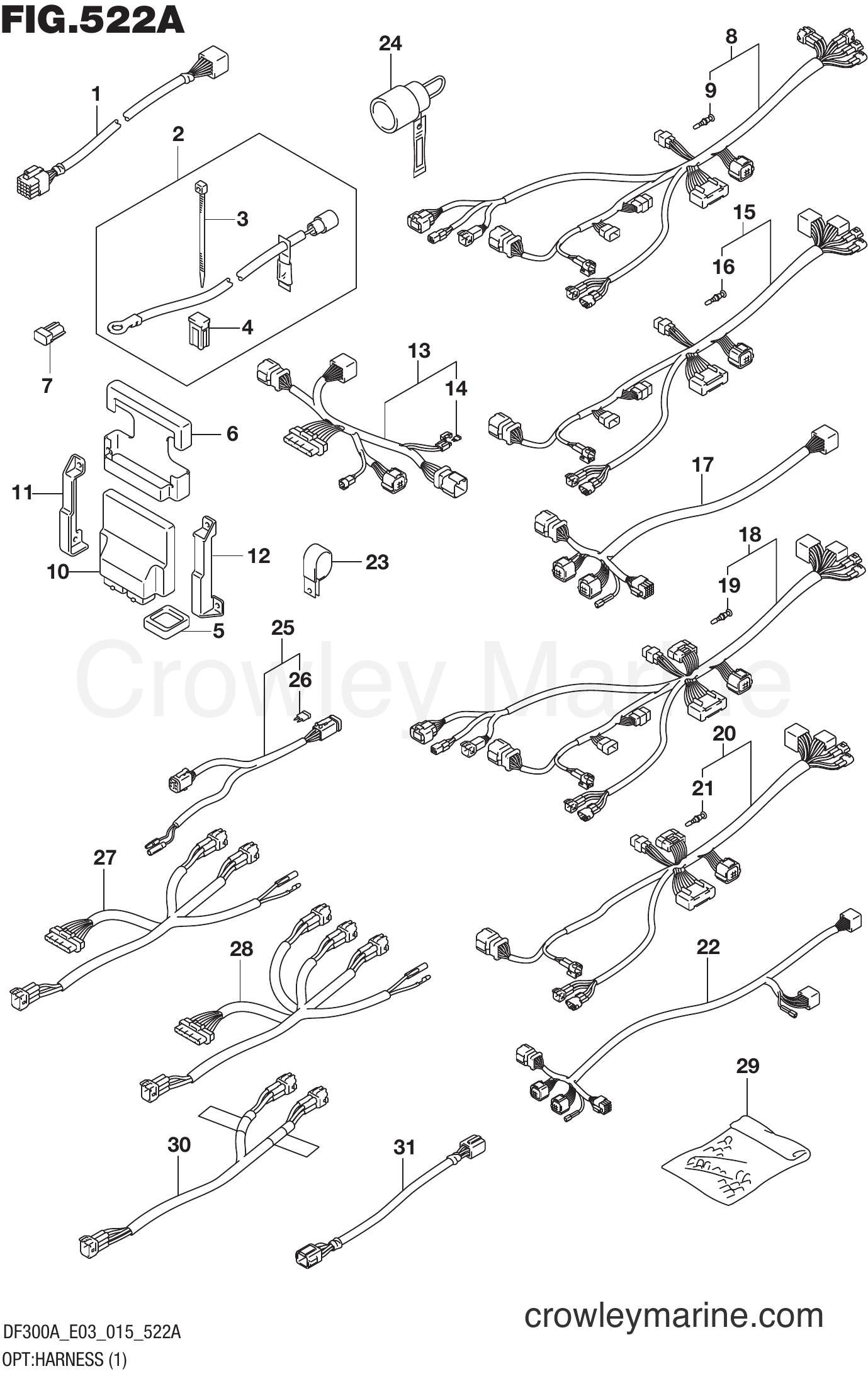 Suzuki Marine DF250AP 510001~ - OPT:HARNESS (1)