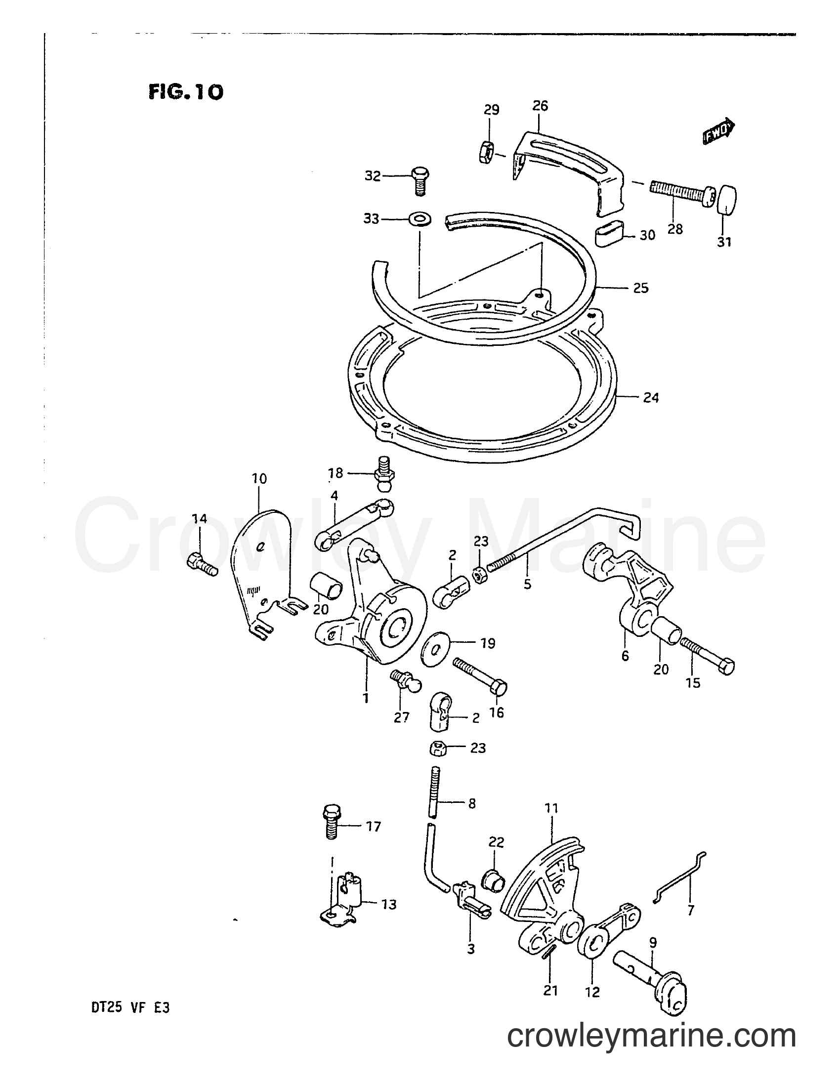 Suzuki Marine DT25 - THROTTLE CONTROL