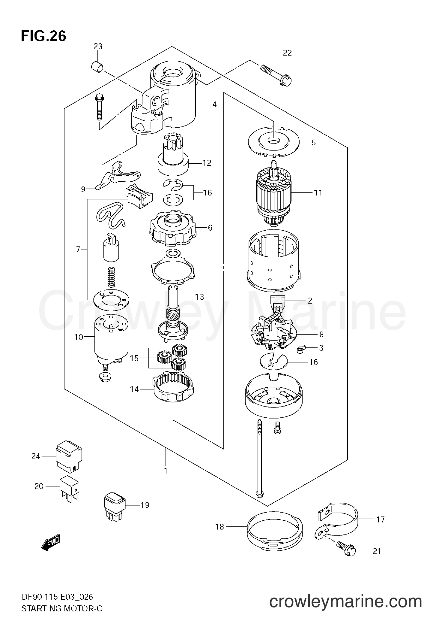 Suzuki Marine DF115 - STARTING MOTOR