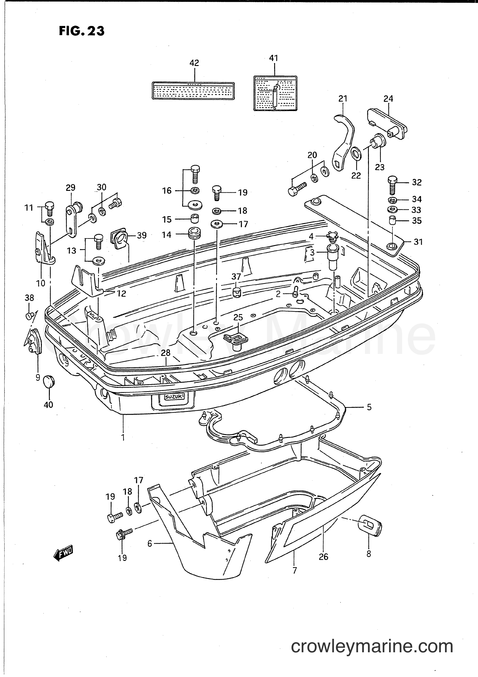 Suzuki Marine PU85 - LOWER COVER