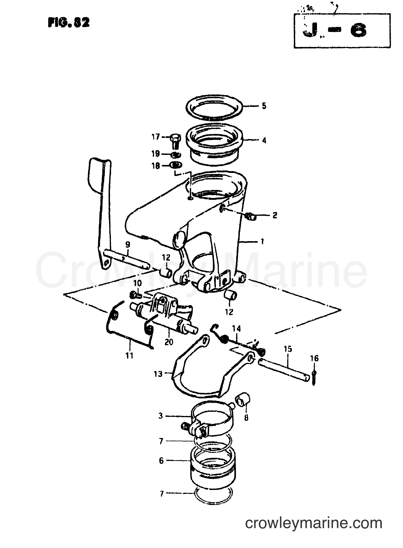 Suzuki Marine DT9 - SWIVEL BRACKET