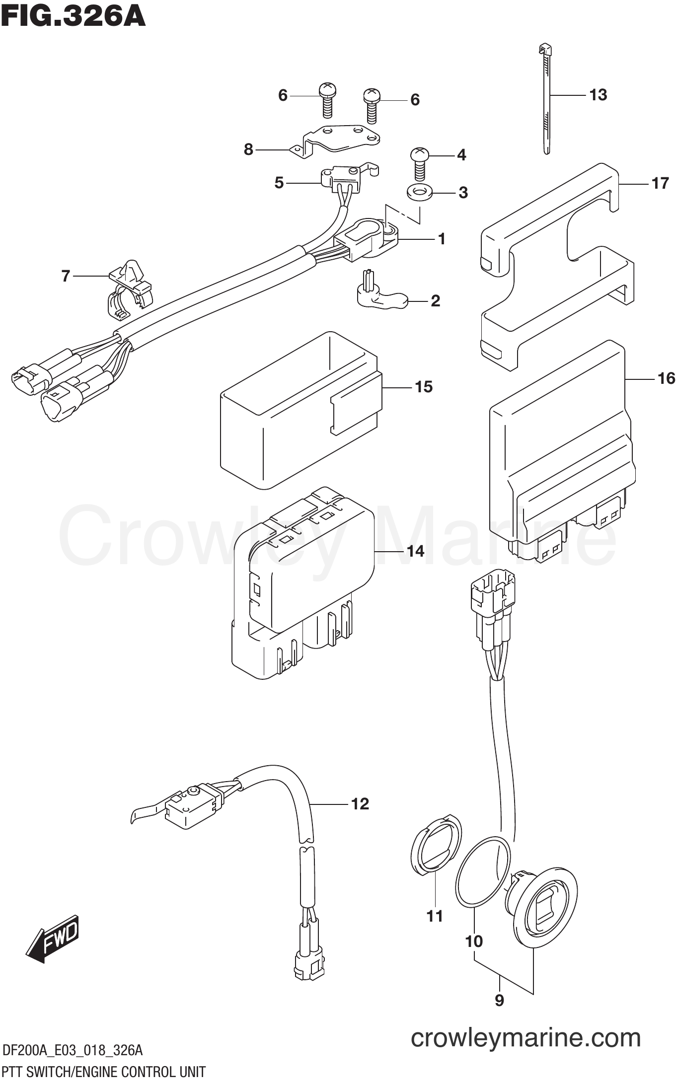 Suzuki Marine DF200AZ 810001~ - PTT SWITCH/ENGINE CONTROL UNIT