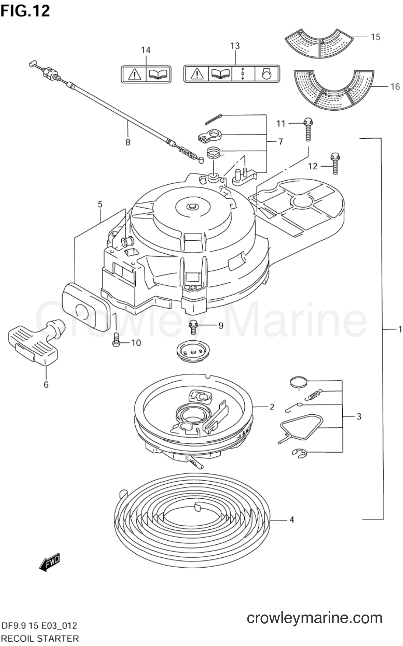 Suzuki Marine DF9.9 - RECOIL STARTER