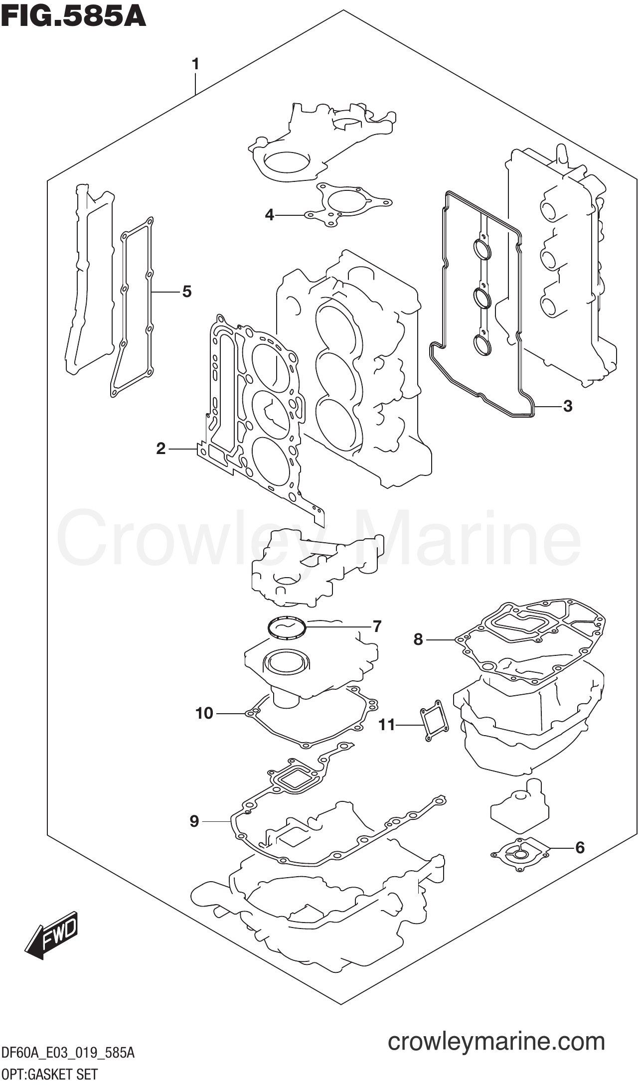 Suzuki Marine DF40AT 910001~ - OPT:GASKET SET