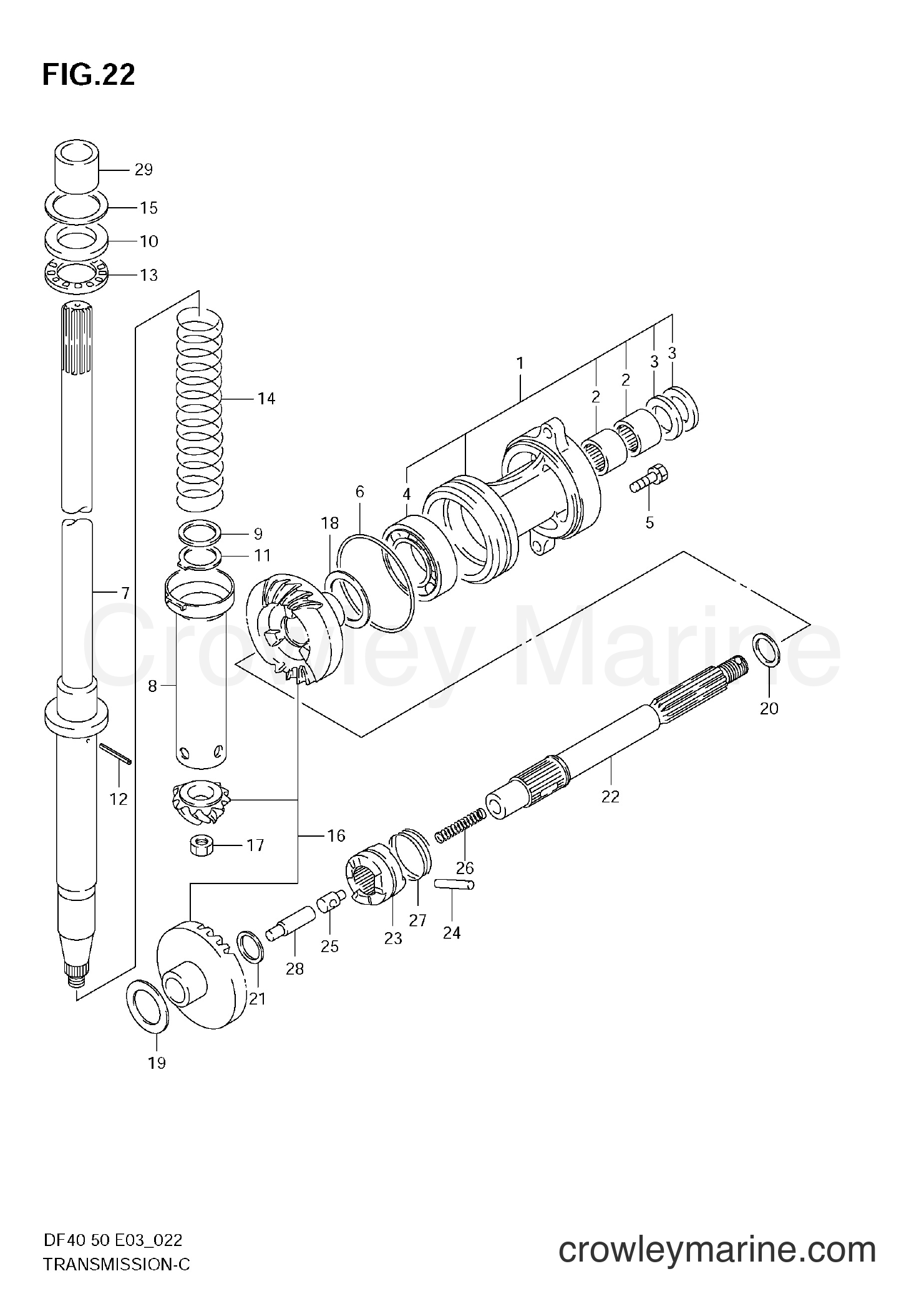 Suzuki Marine DF40 - TRANSMISSION (SEE NOTE)