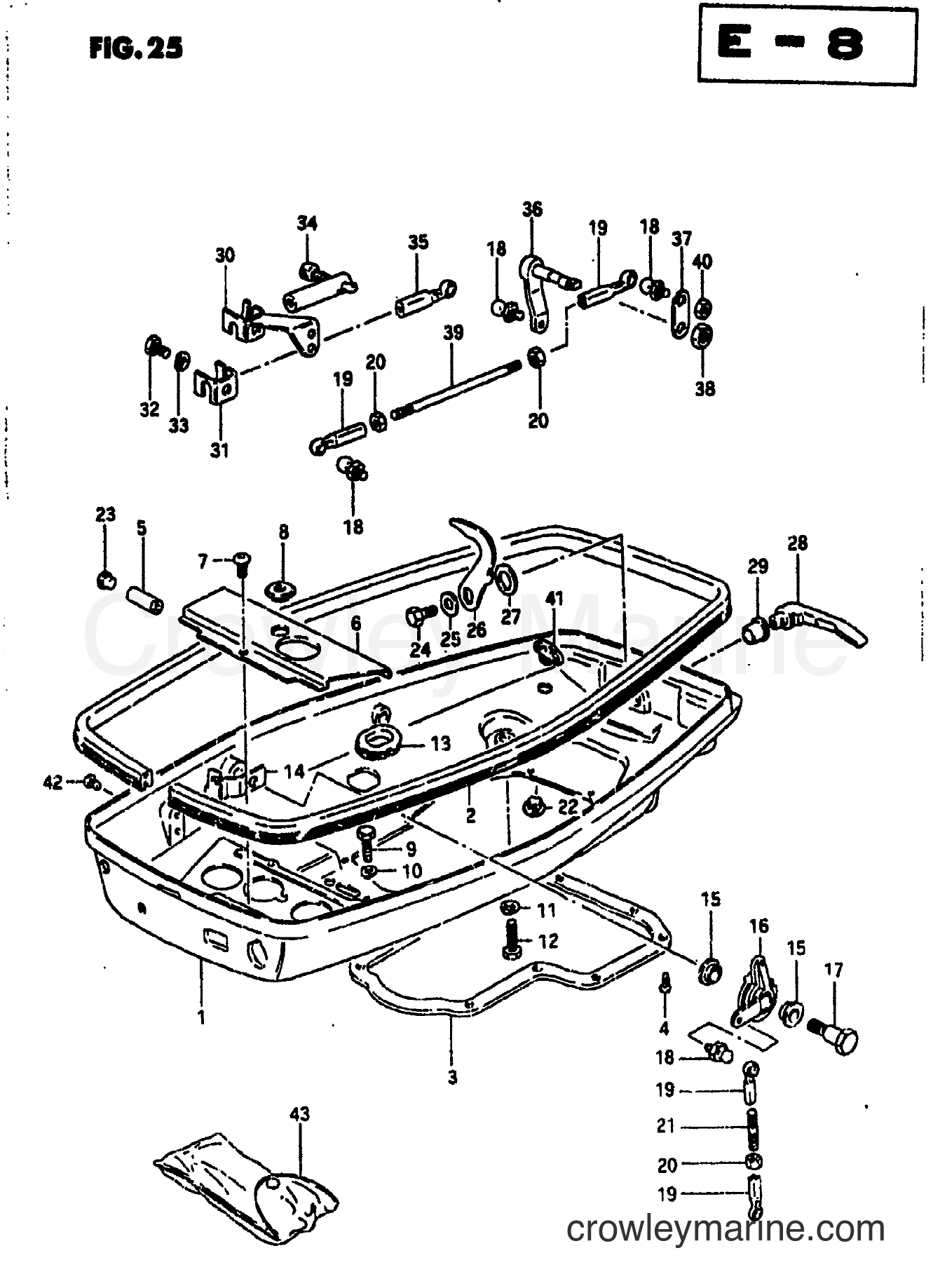 Suzuki Marine DT25 - LOWER COVER
