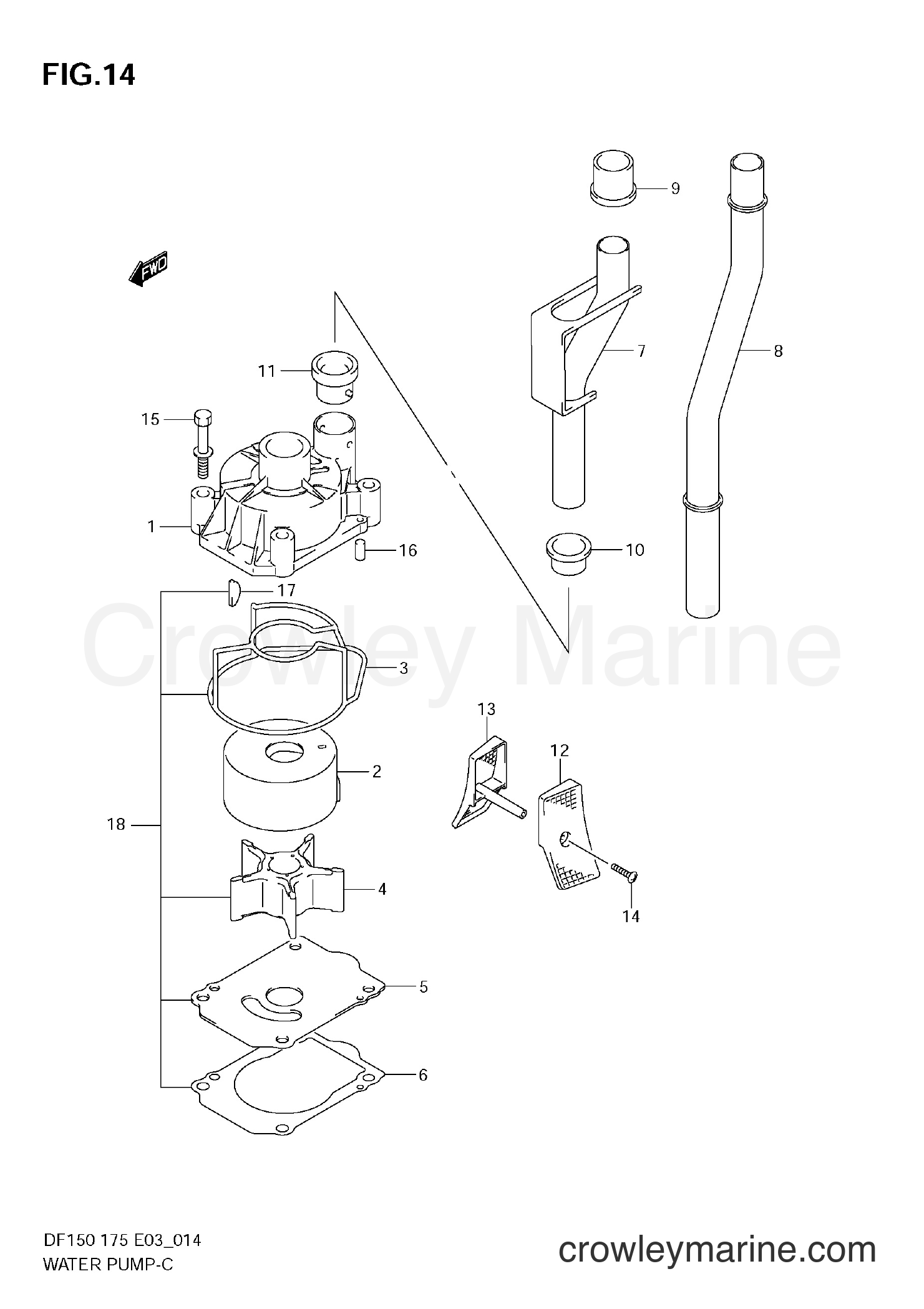 WATER PUMP 2006 FourStroke 150 DF150 Crowley Marine