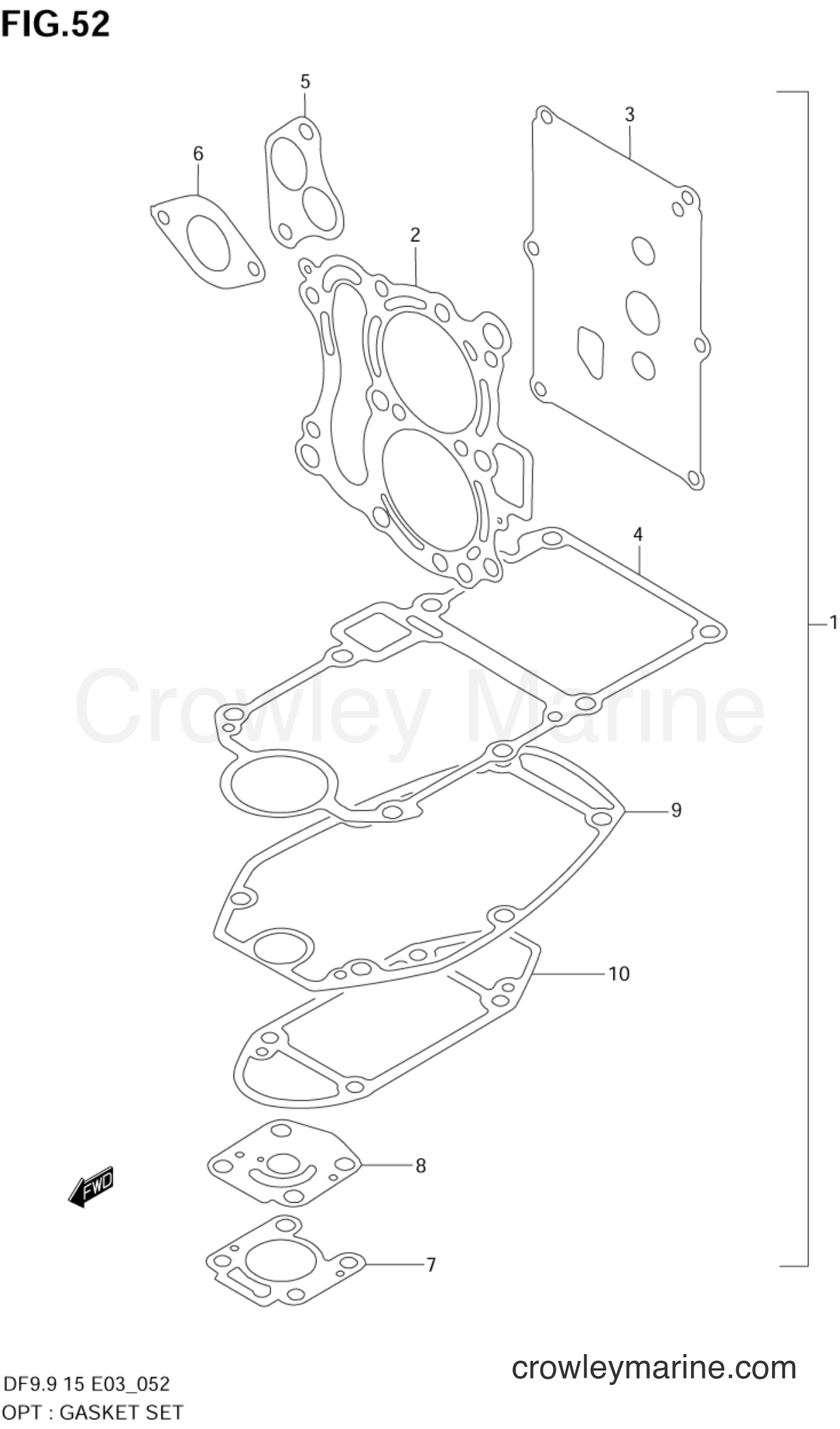 Suzuki Marine DF9.9 - OPT:GASKET SET