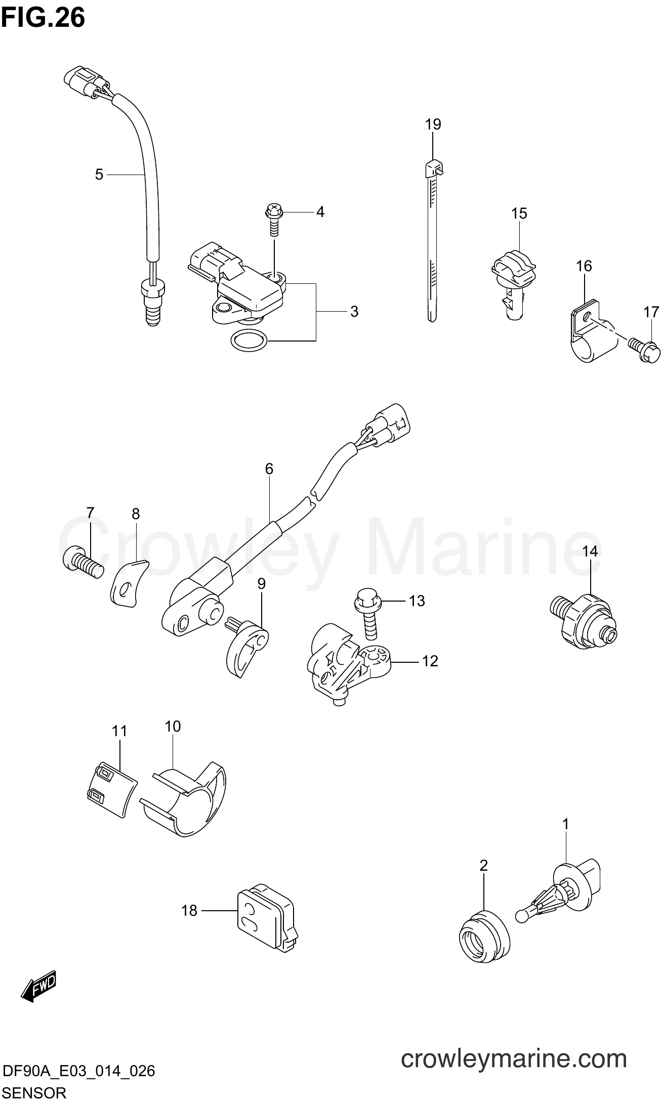 Suzuki Marine DF90A 410001~ - SENSOR