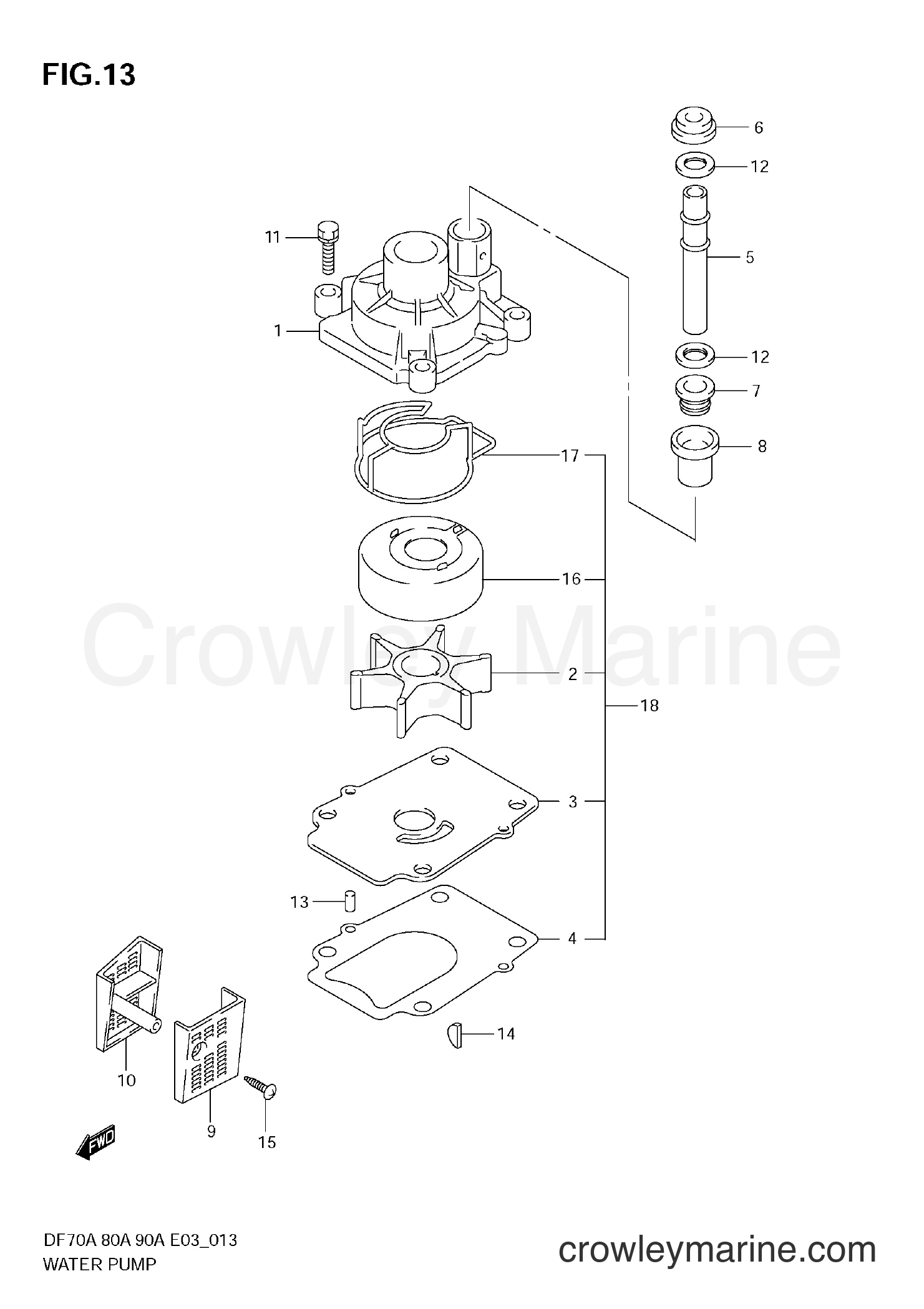 Suzuki Marine DF70A - WATER PUMP