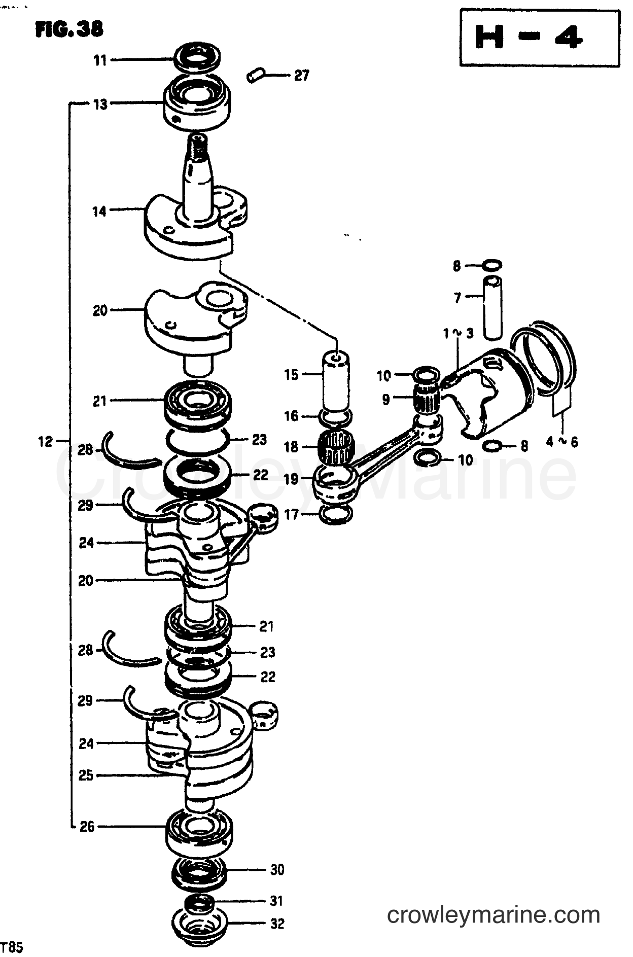 Suzuki Marine DT65 - CRANKSHAFT