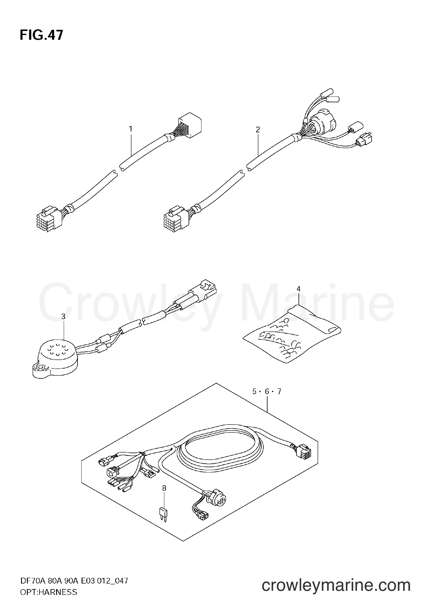 Suzuki Marine DF90A 09003F-210001~ - OPT:HARNESS