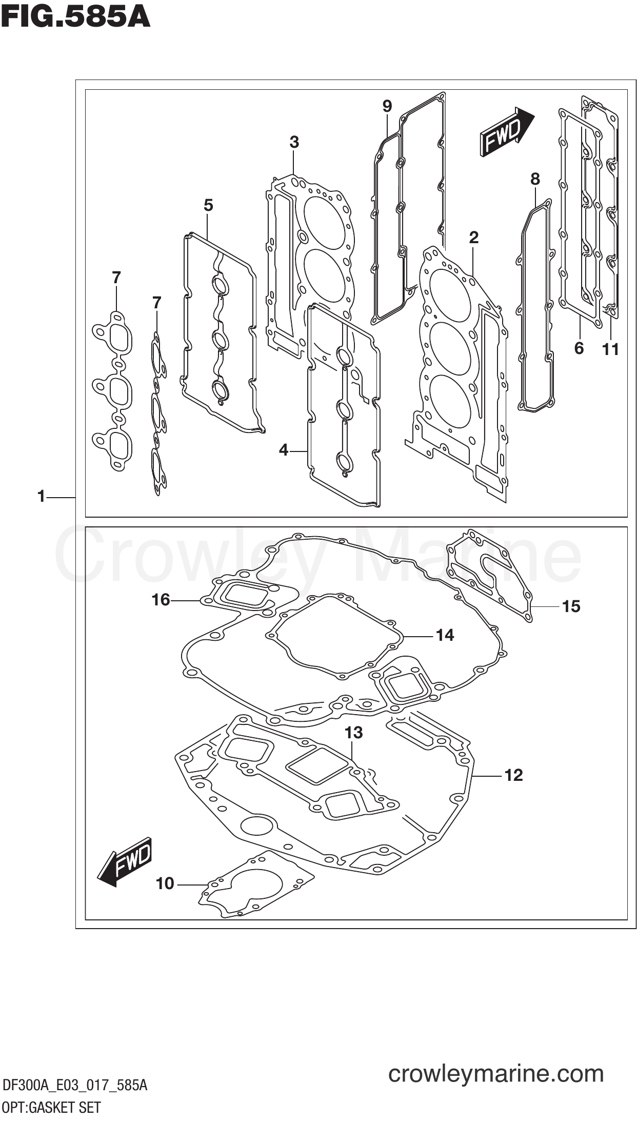 Suzuki Marine DF300AP 710001~ - OPT:GASKET SET