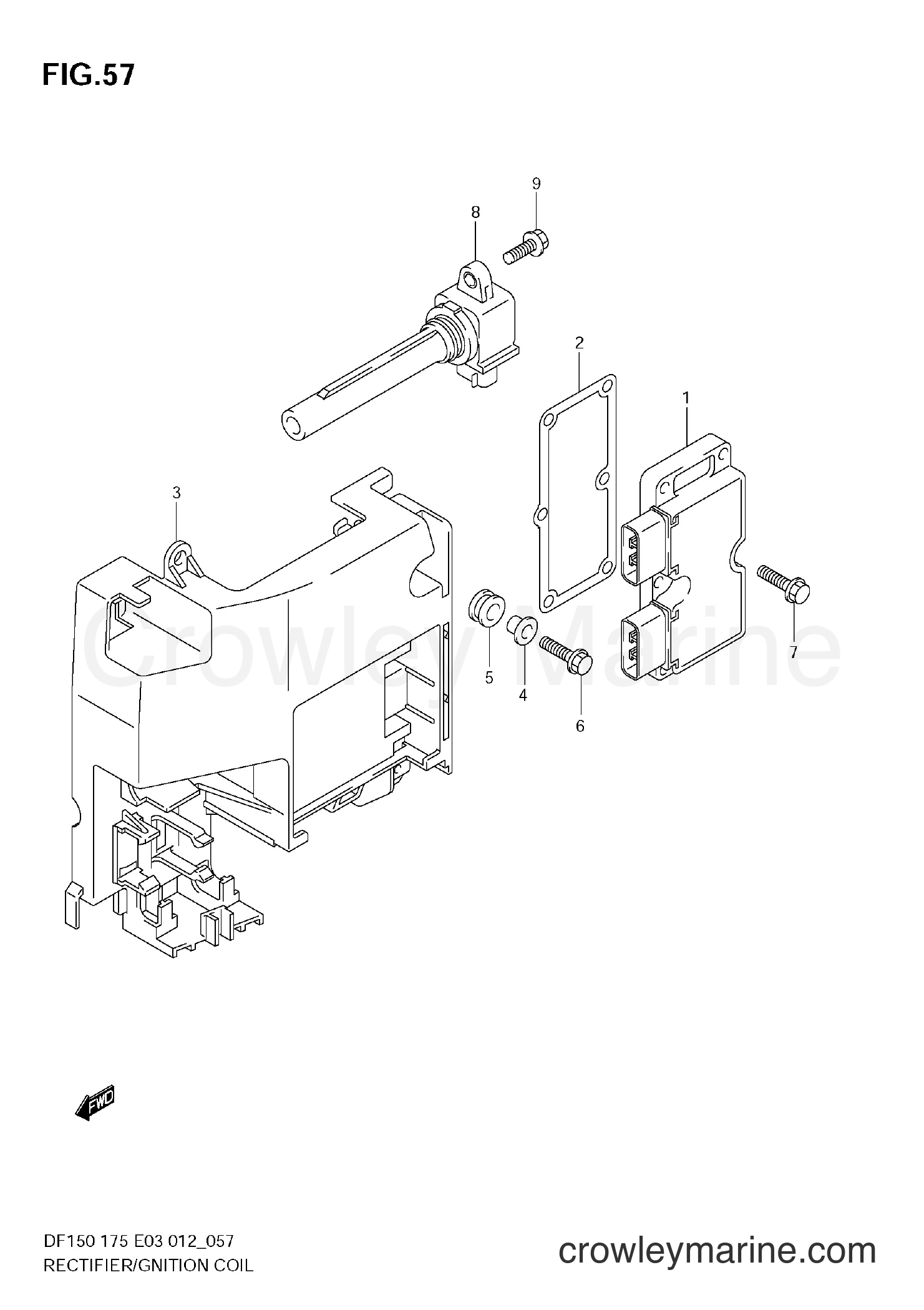 Suzuki Marine DF150 15002F-210001~ - RECTIFIER / IGNITION COIL