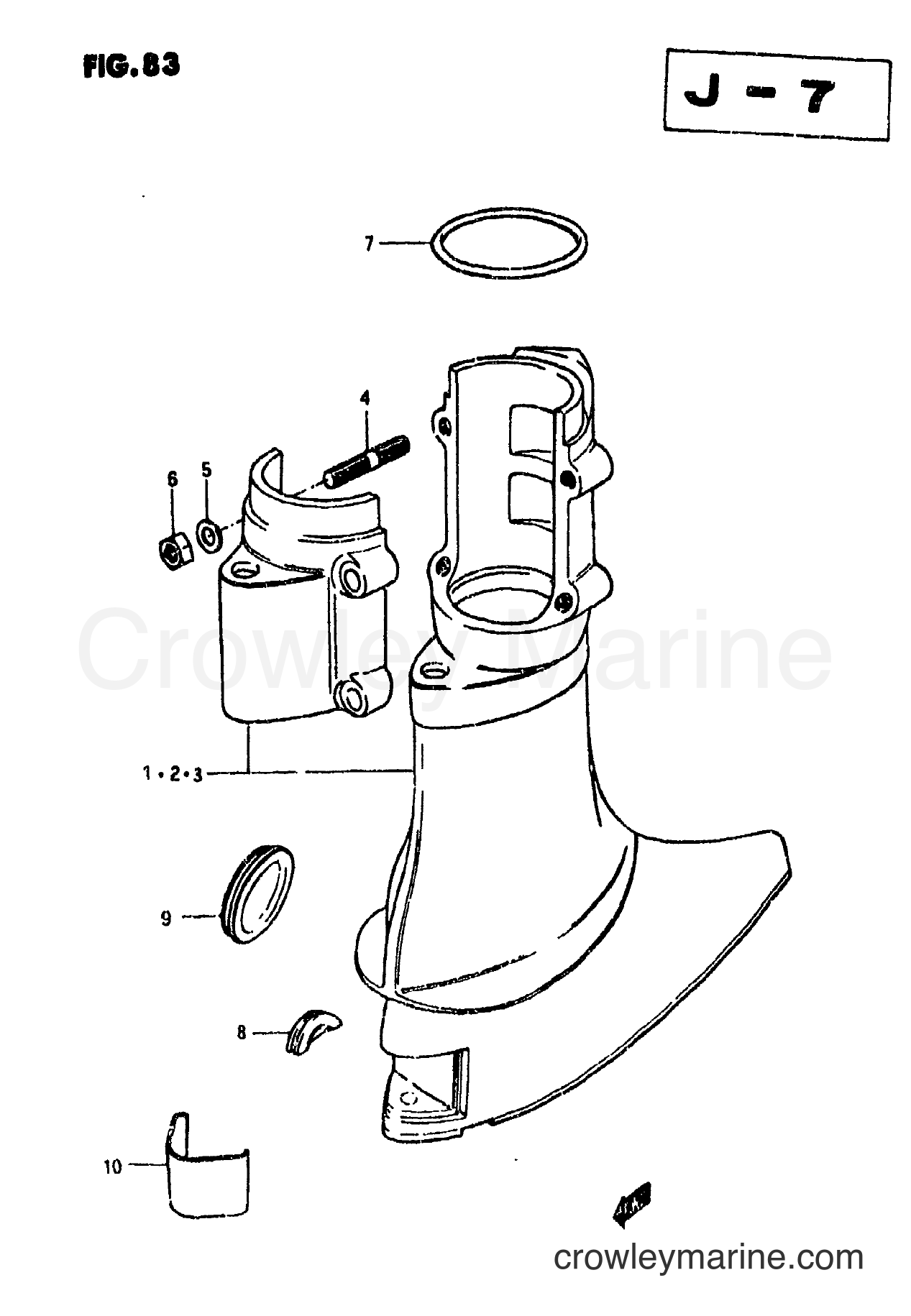 Suzuki Marine DT4.5 - DRIVERSHAFT HOUSING